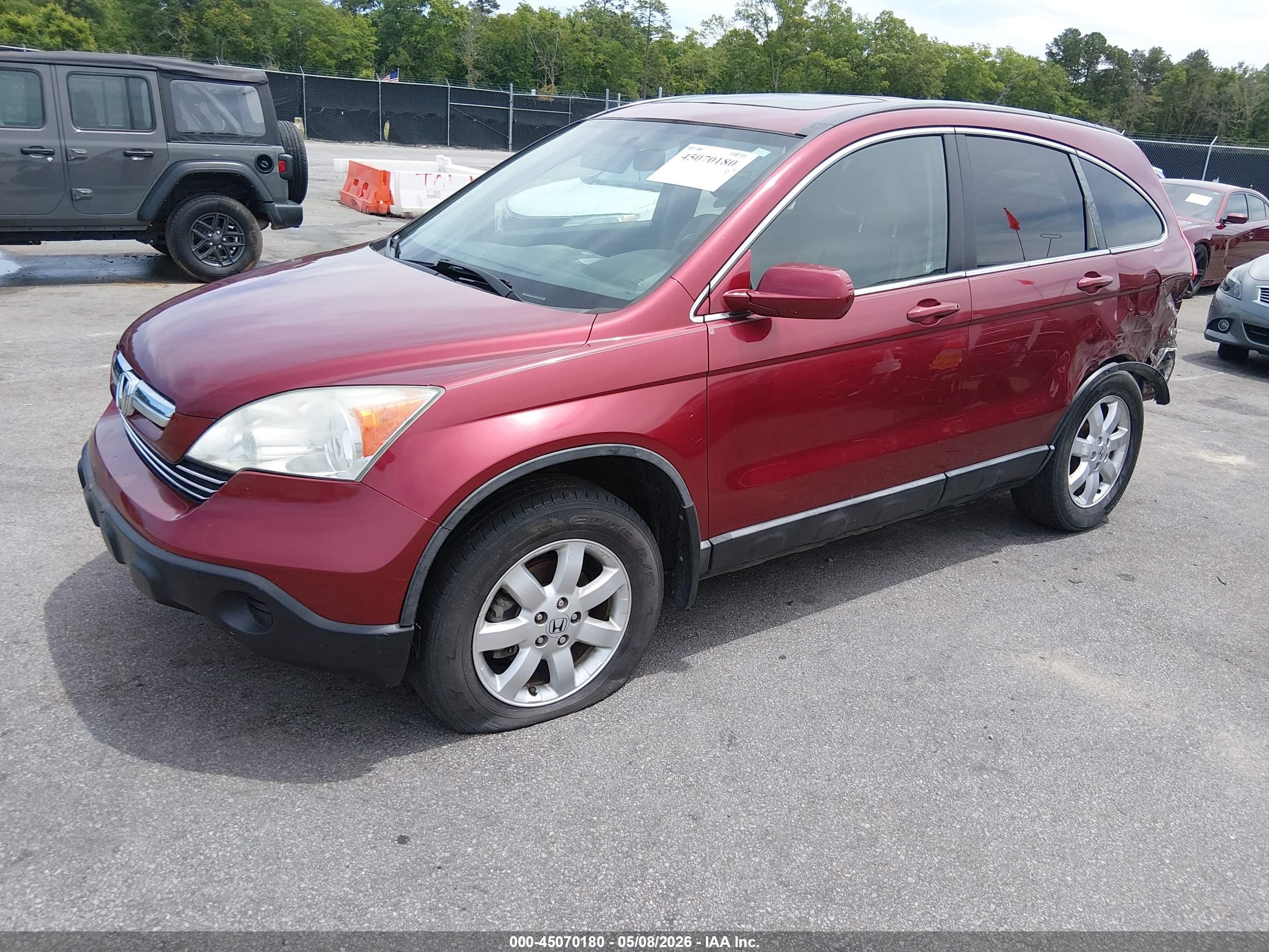 2008 Honda Cr-v Ex-l Бордовый vin: 5J6RE38788L004958