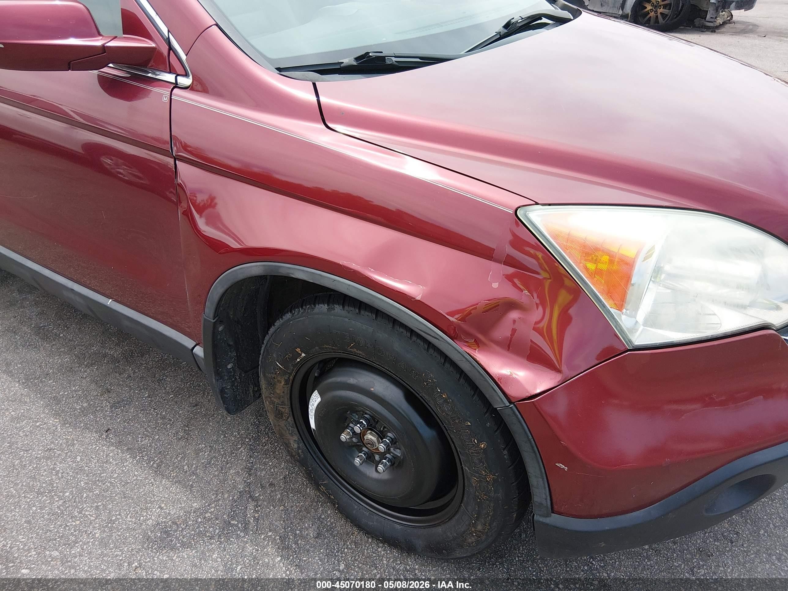 2008 Honda Cr-v Ex-l Бордовый vin: 5J6RE38788L004958