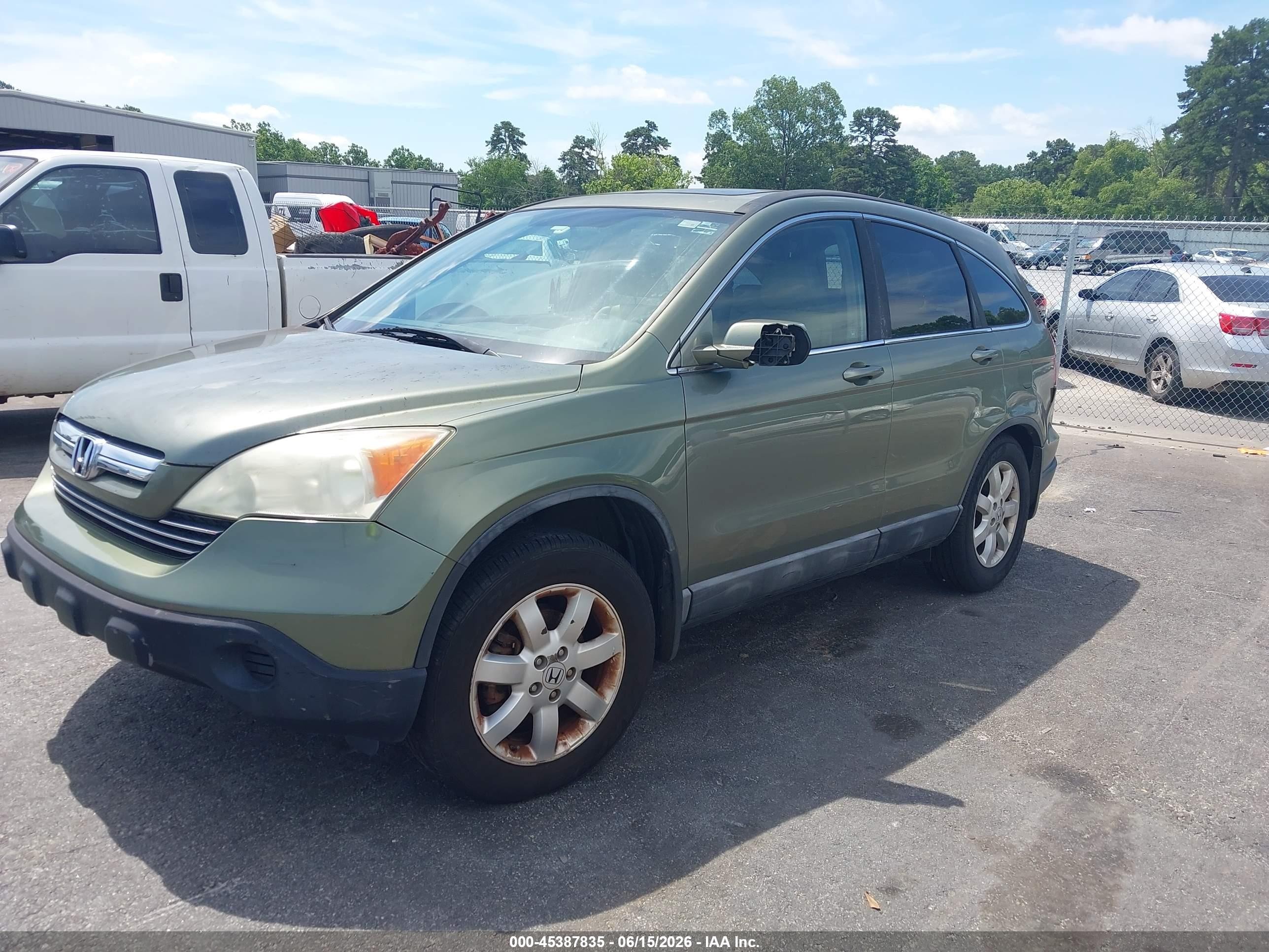 2008 Honda Cr-v Ex-l Green vin: 5J6RE38788L005396