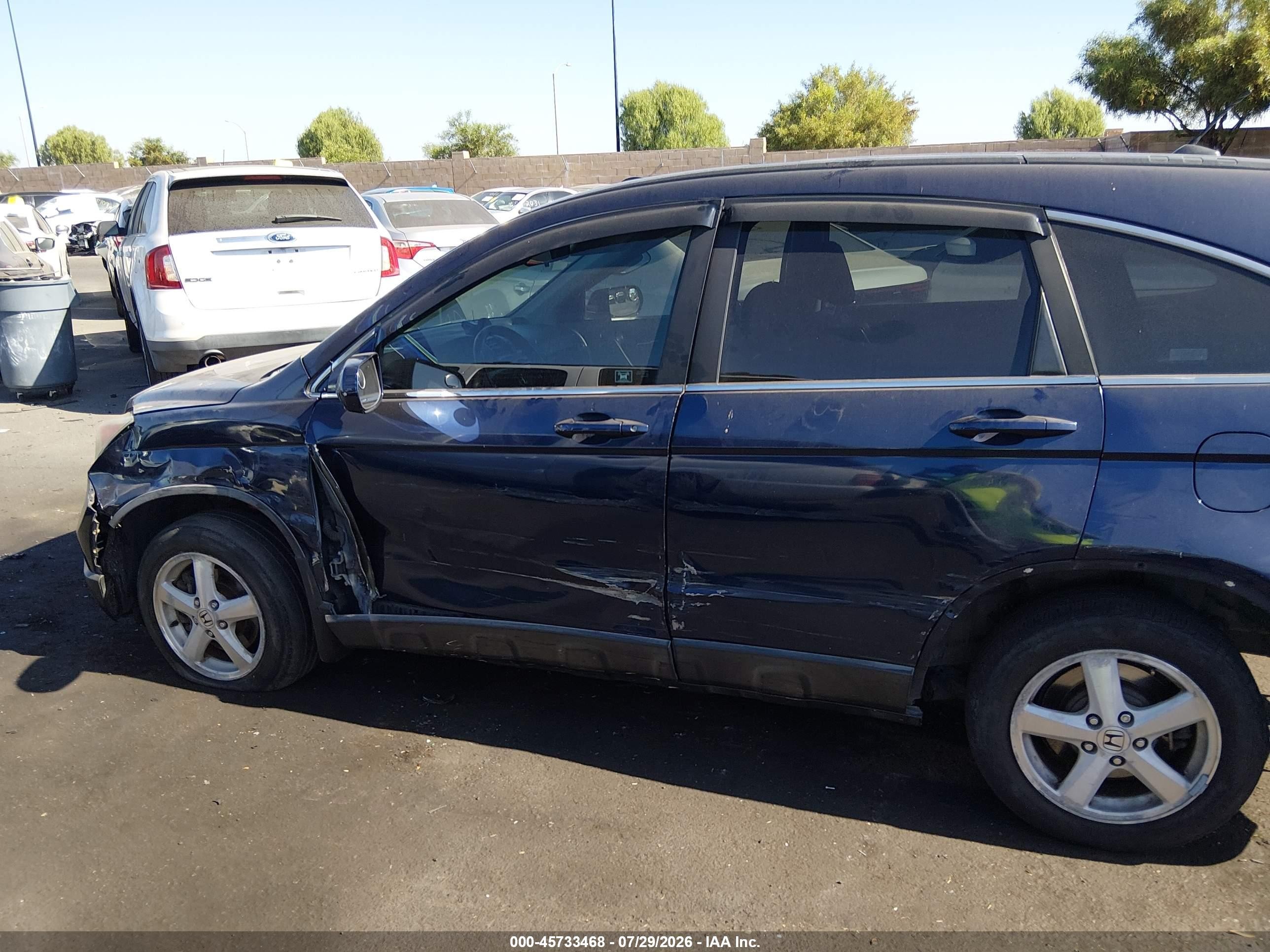 2009 Honda Cr-v Ex-l Blue vin: 5J6RE38799L007336