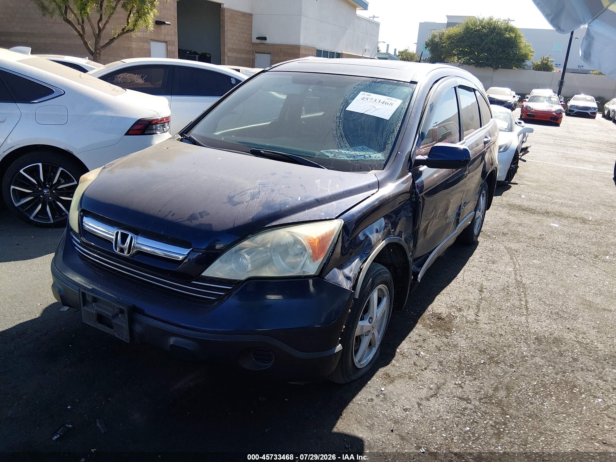 2009 Honda Cr-v Ex-l Blue vin: 5J6RE38799L007336