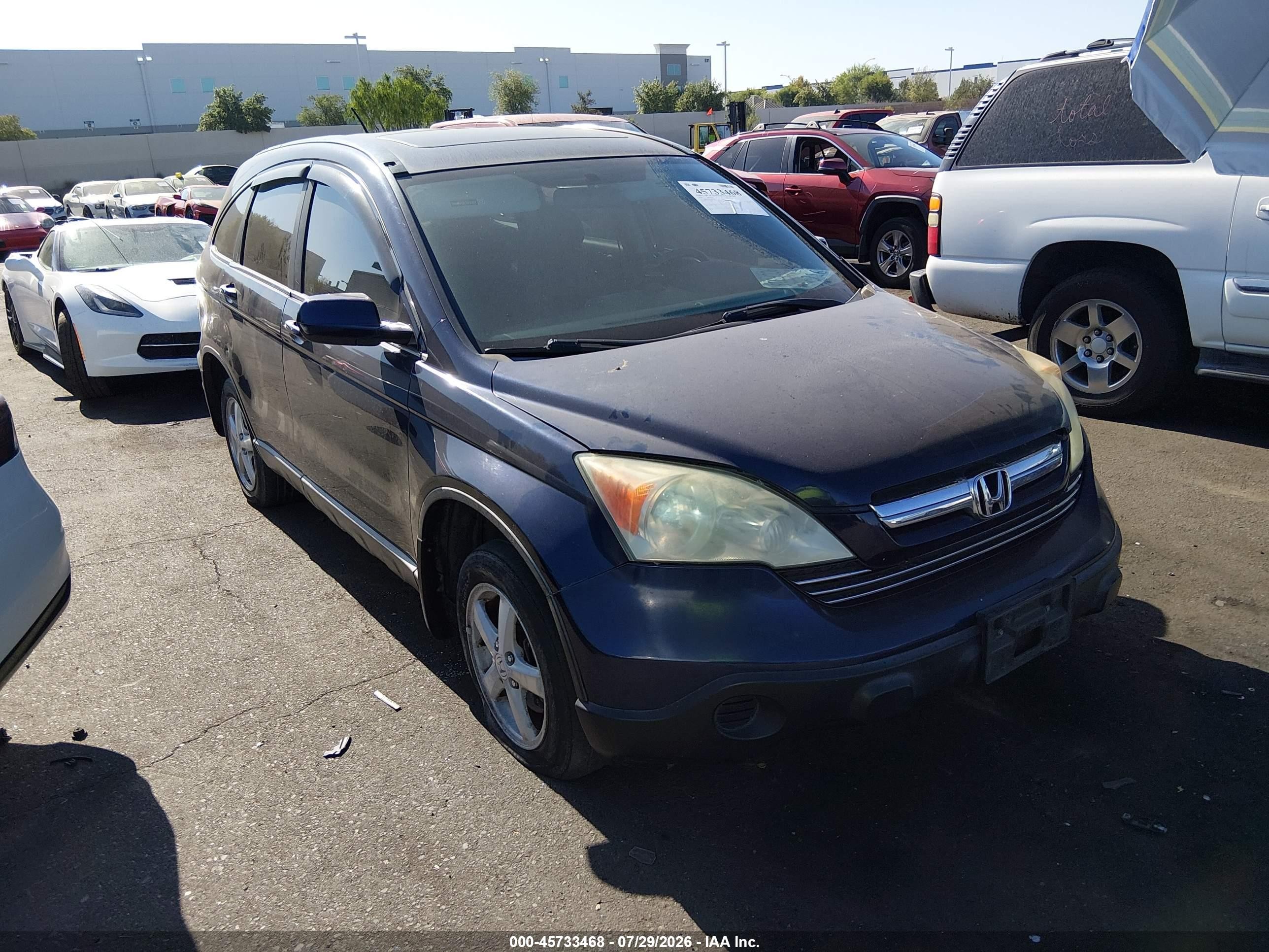 2009 Honda Cr-v Ex-l Blue vin: 5J6RE38799L007336