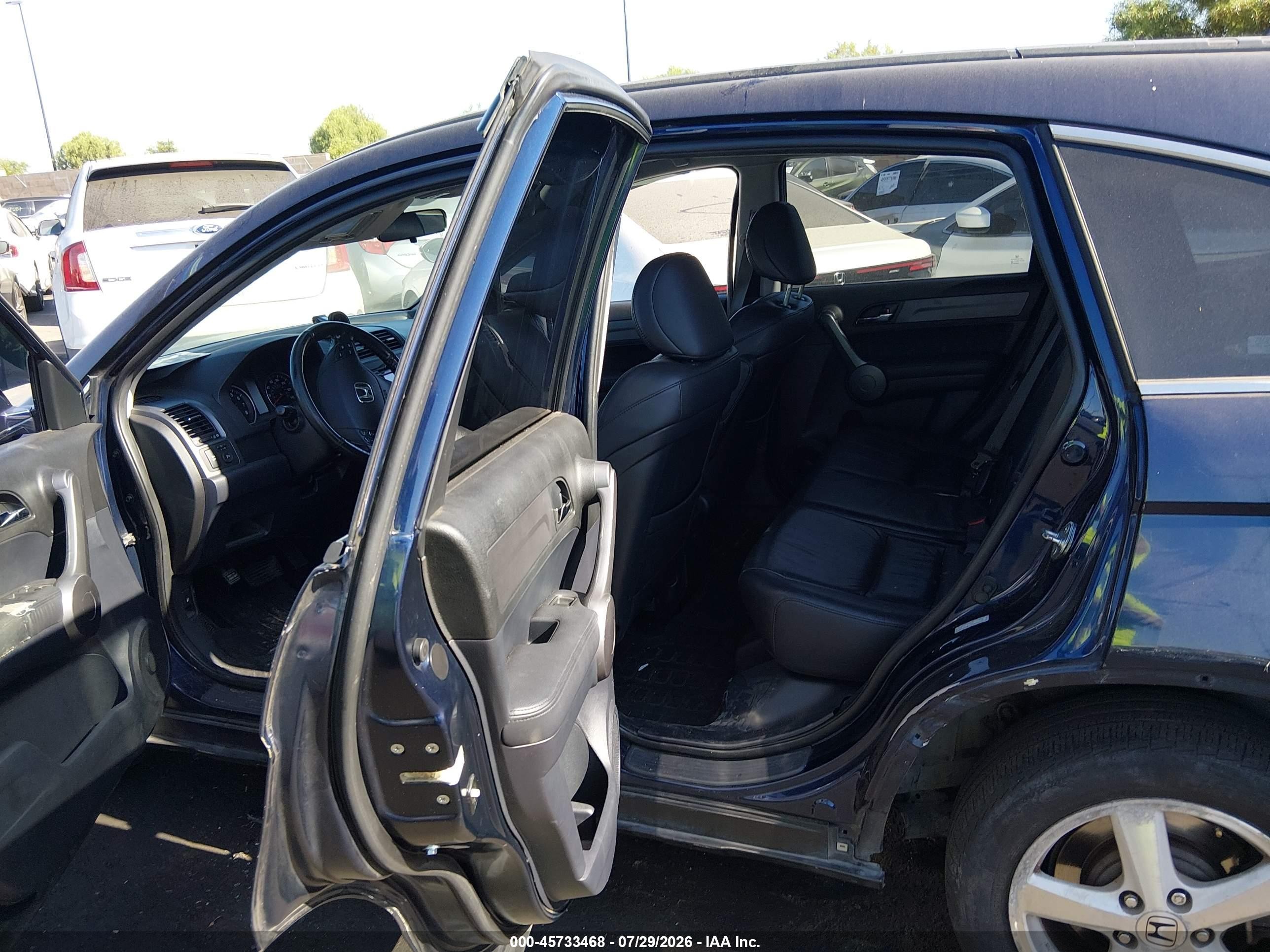 2009 Honda Cr-v Ex-l Blue vin: 5J6RE38799L007336