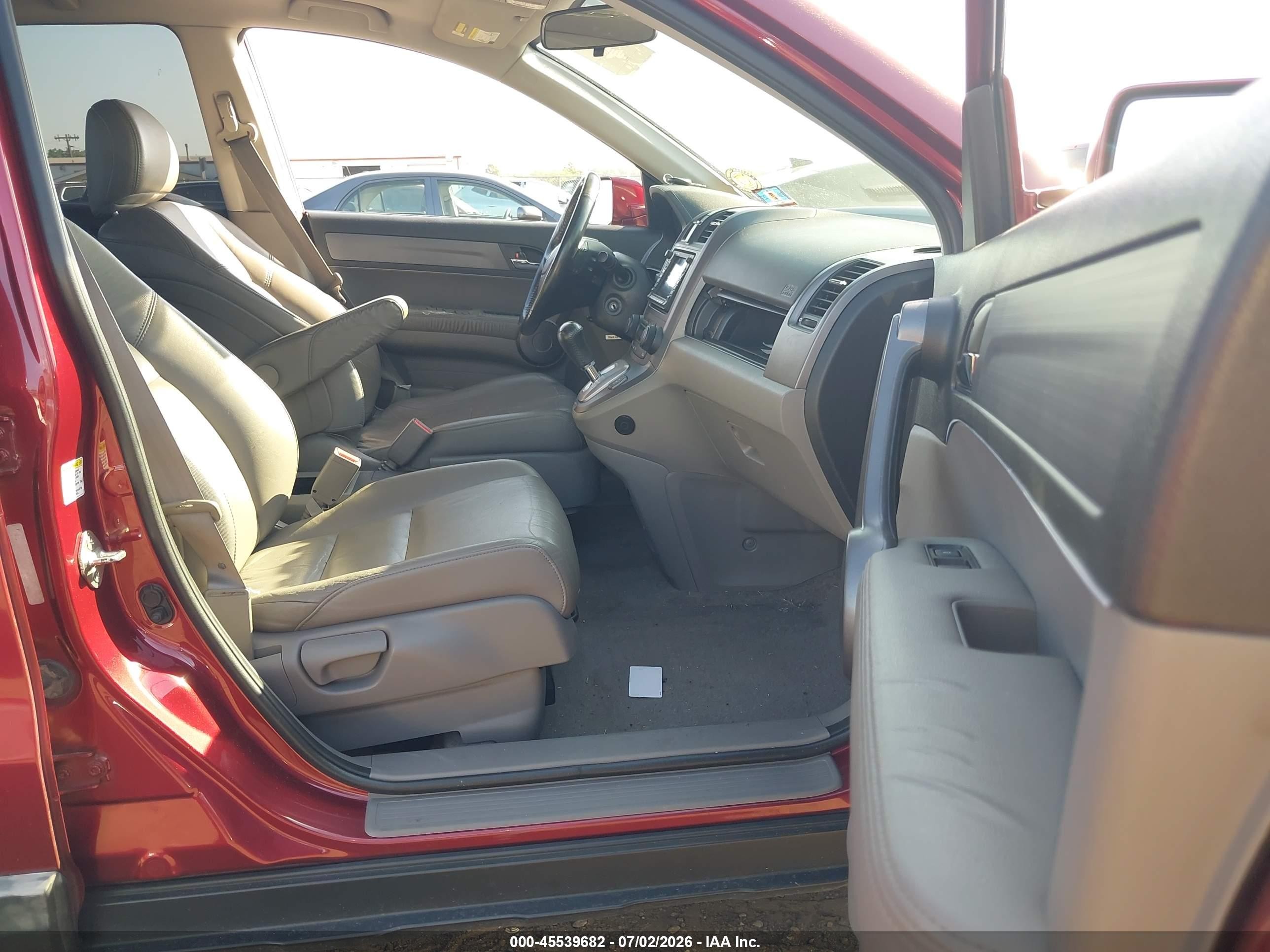 2009 Honda Cr-v Ex-l Red vin: 5J6RE387X9L019317