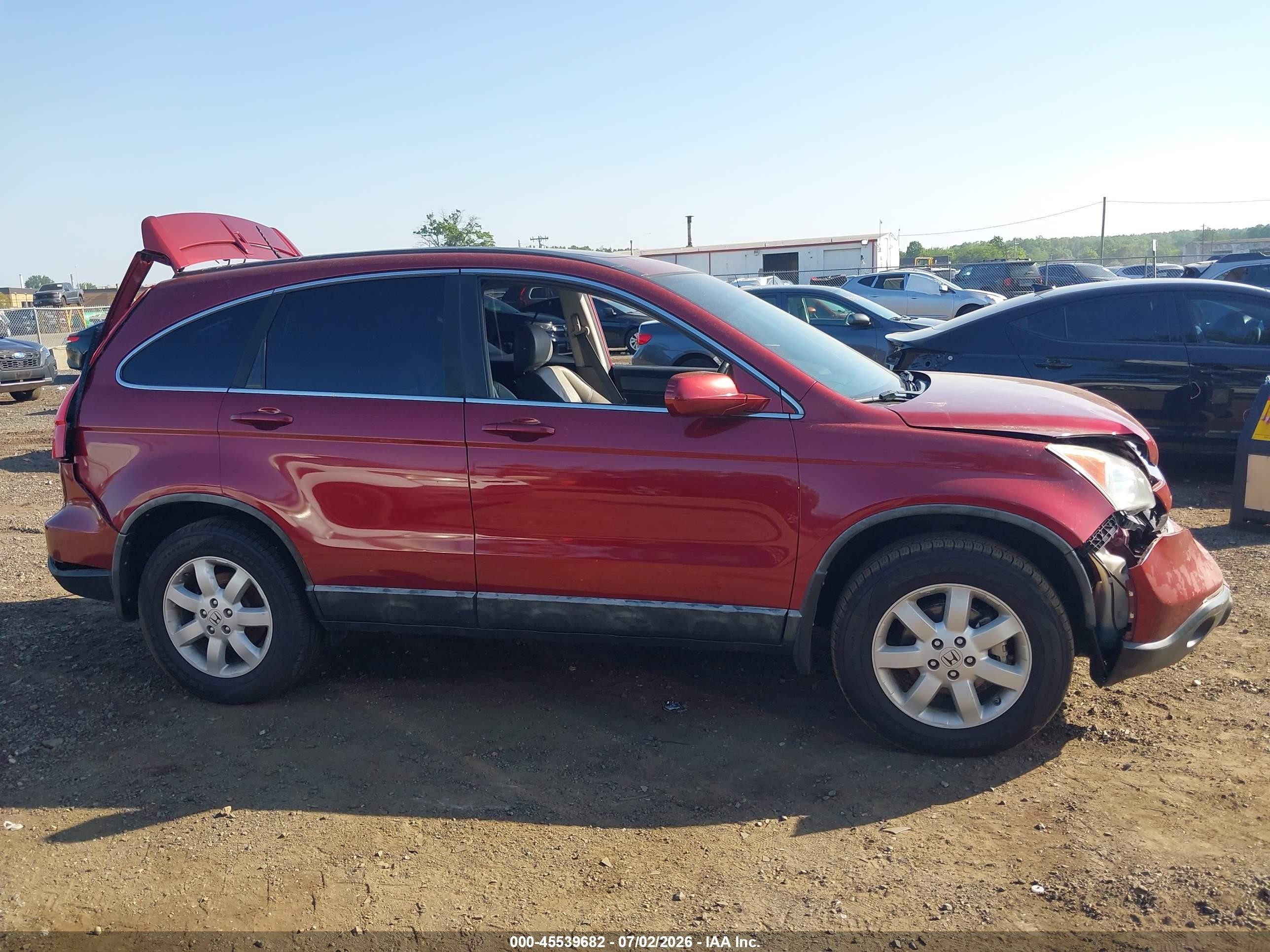 2009 Honda Cr-v Ex-l Red vin: 5J6RE387X9L019317