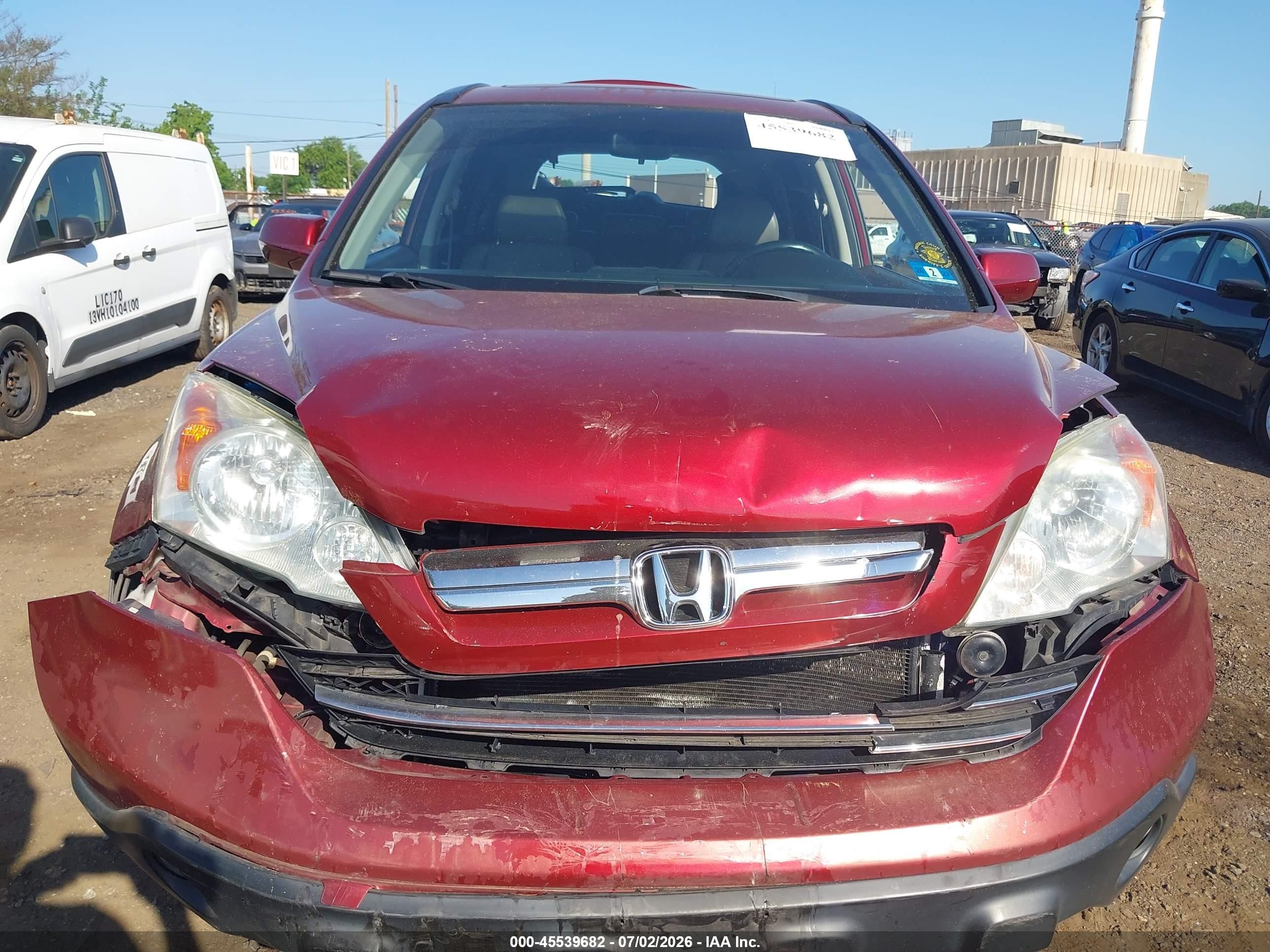 2009 Honda Cr-v Ex-l Red vin: 5J6RE387X9L019317