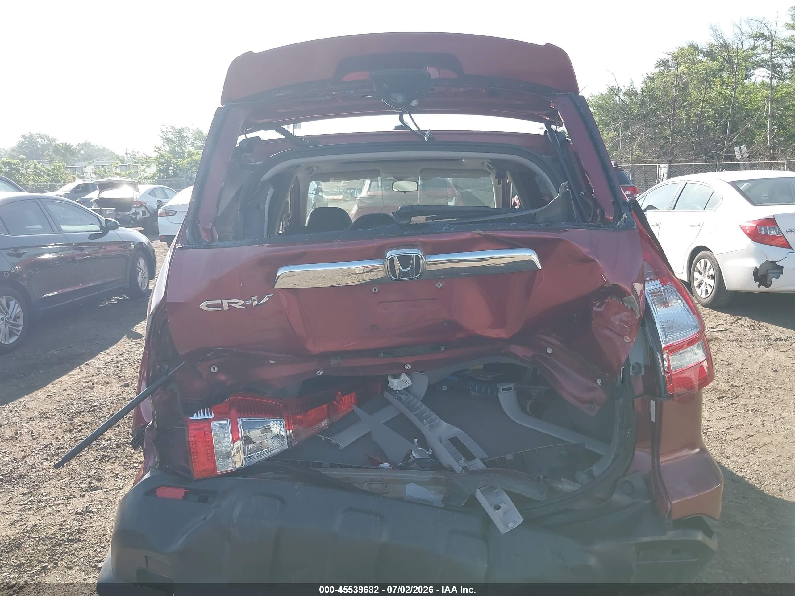 2009 Honda Cr-v Ex-l Red vin: 5J6RE387X9L019317
