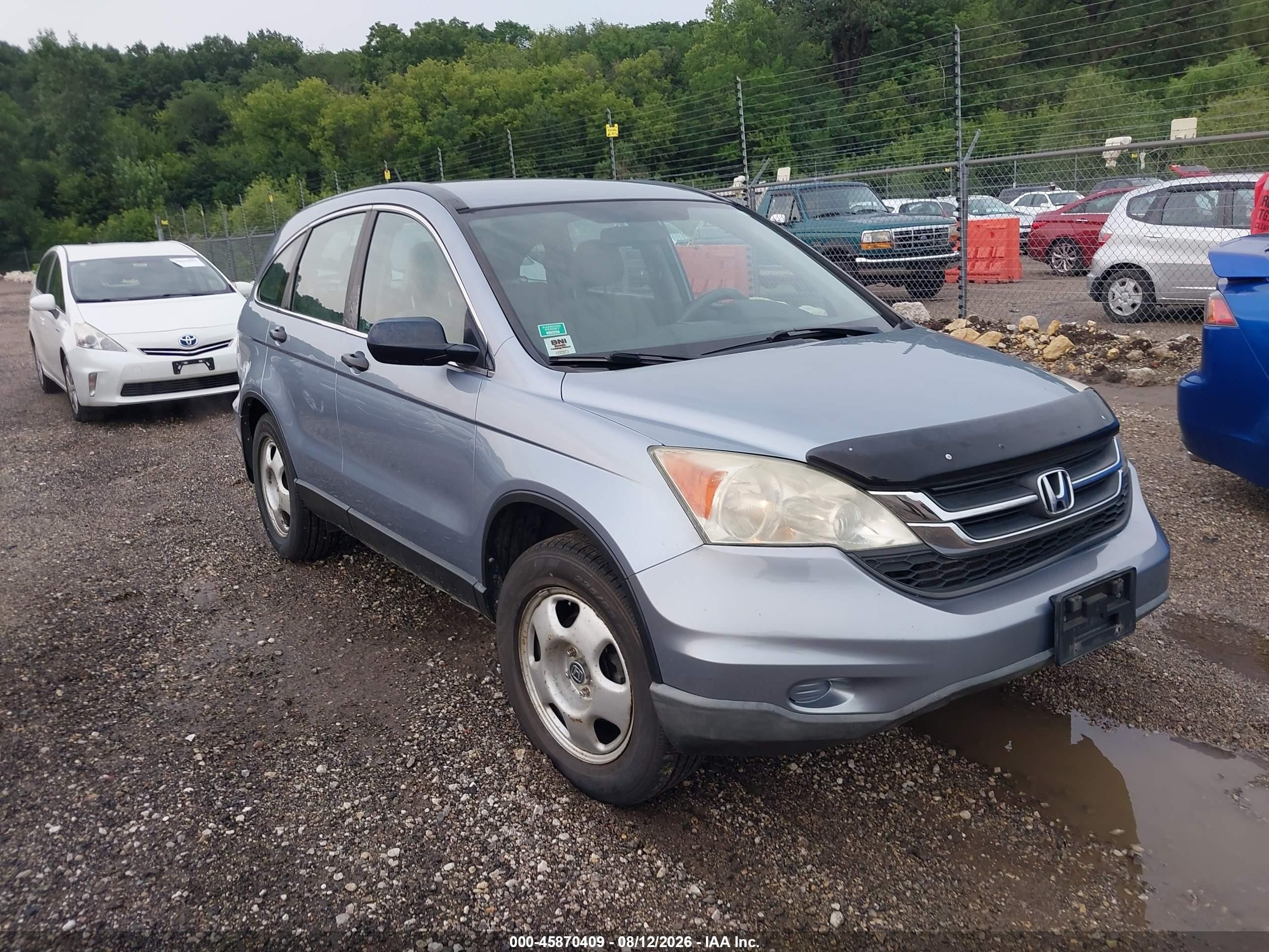 2010 Honda Cr-v Lx Light Blue vin: 5J6RE3H30AL020302