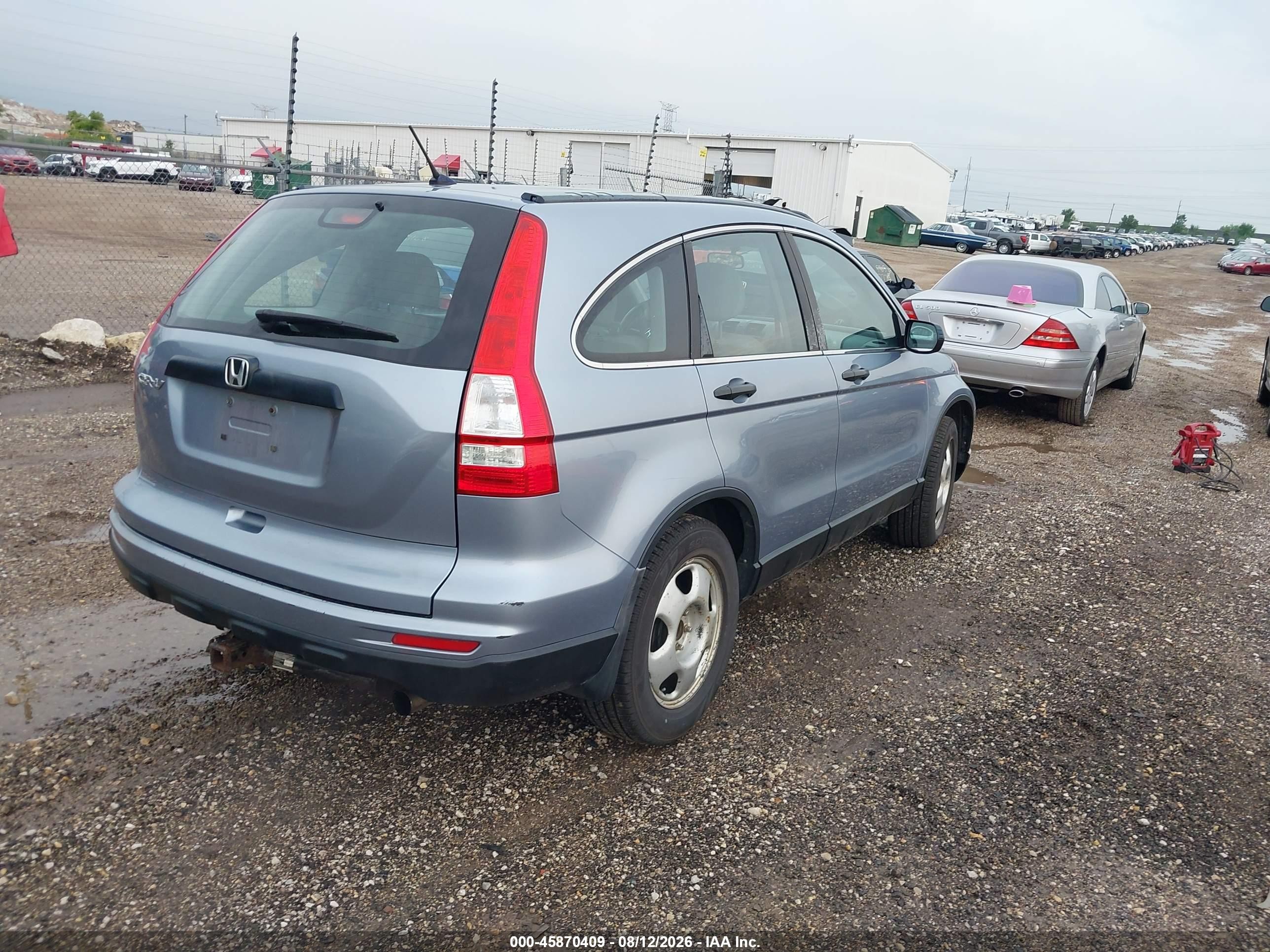 2010 Honda Cr-v Lx Light Blue vin: 5J6RE3H30AL020302