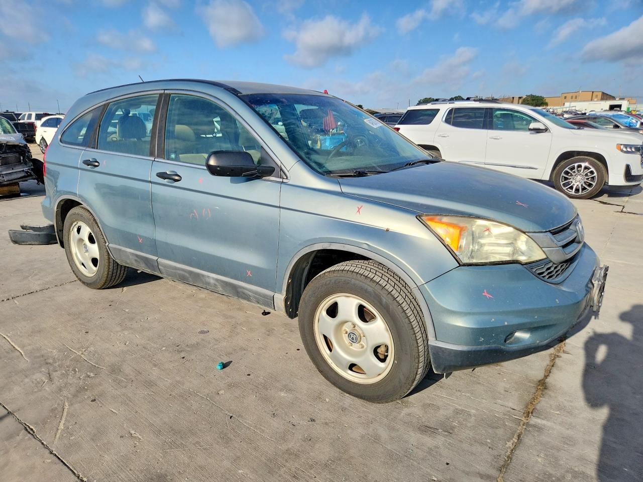 2010 Honda Cr-v Lx Turquoise vin: 5J6RE3H30AL025001