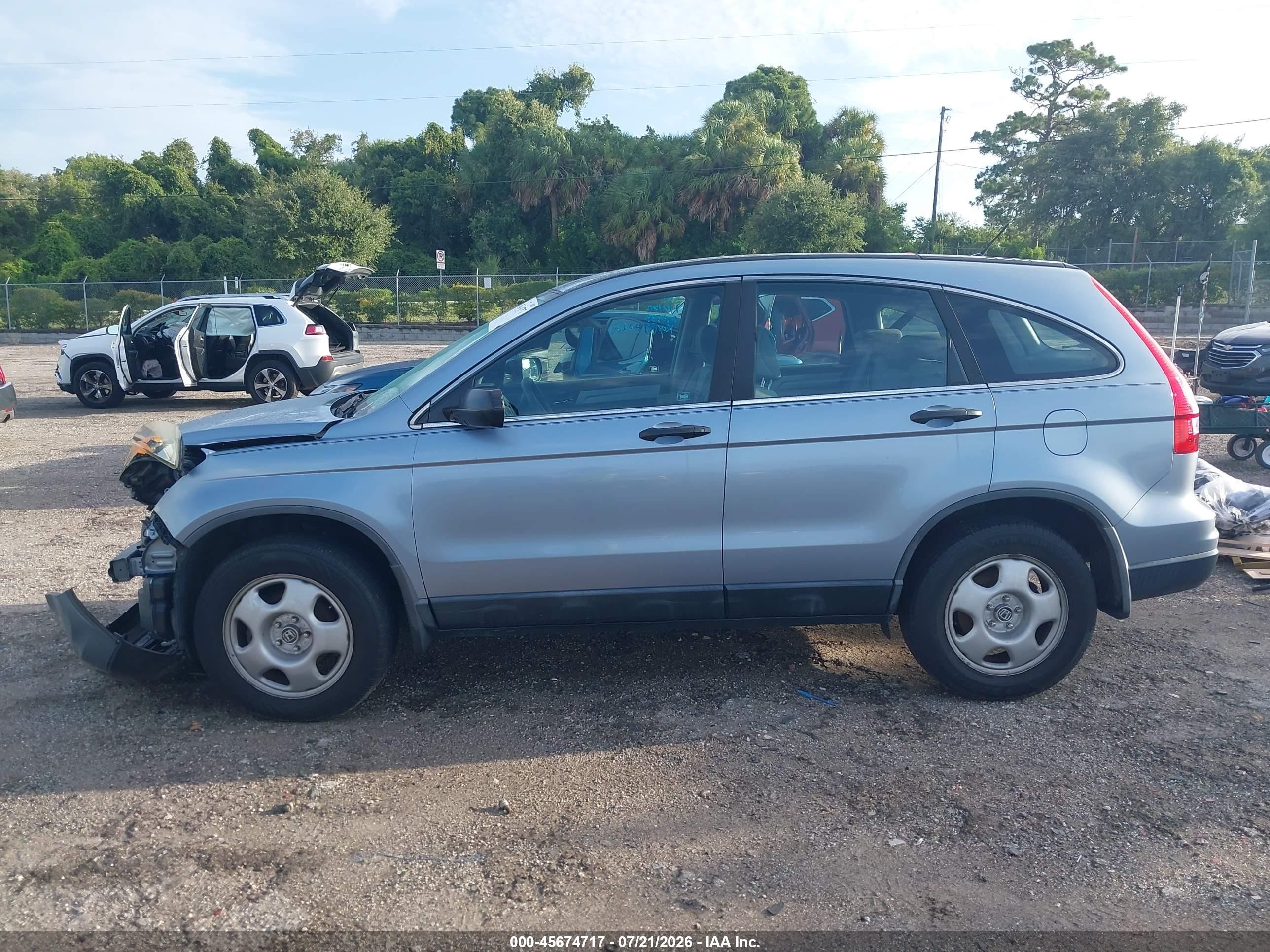 2010 Honda Cr-v Lx Light Blue vin: 5J6RE3H31AL027145