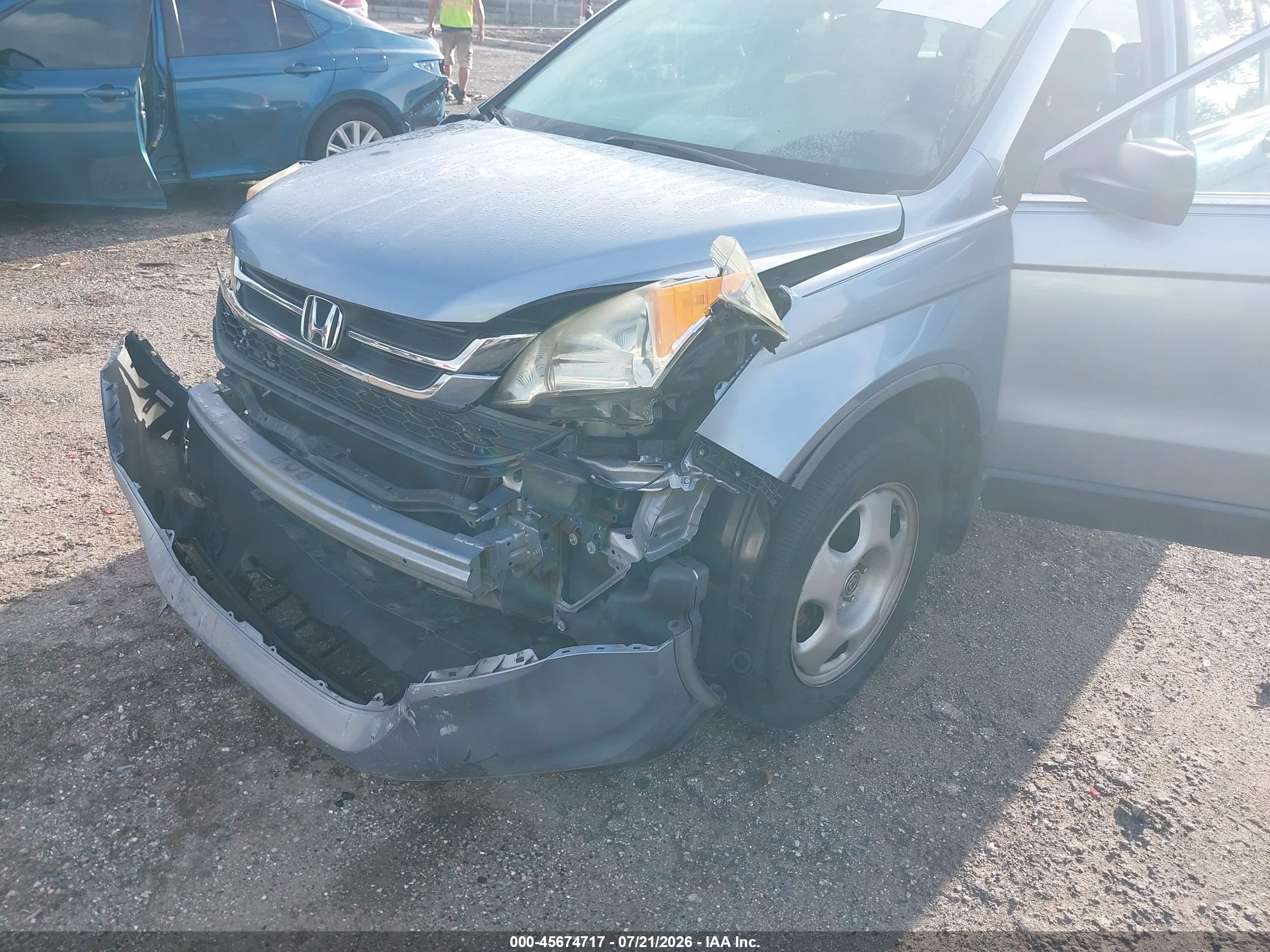 2010 Honda Cr-v Lx Light Blue vin: 5J6RE3H31AL027145