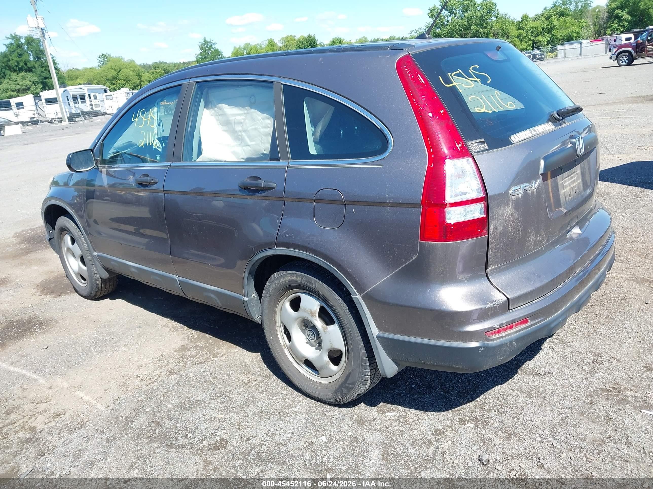 2010 Honda Cr-v Lx Gray vin: 5J6RE3H31AL043314