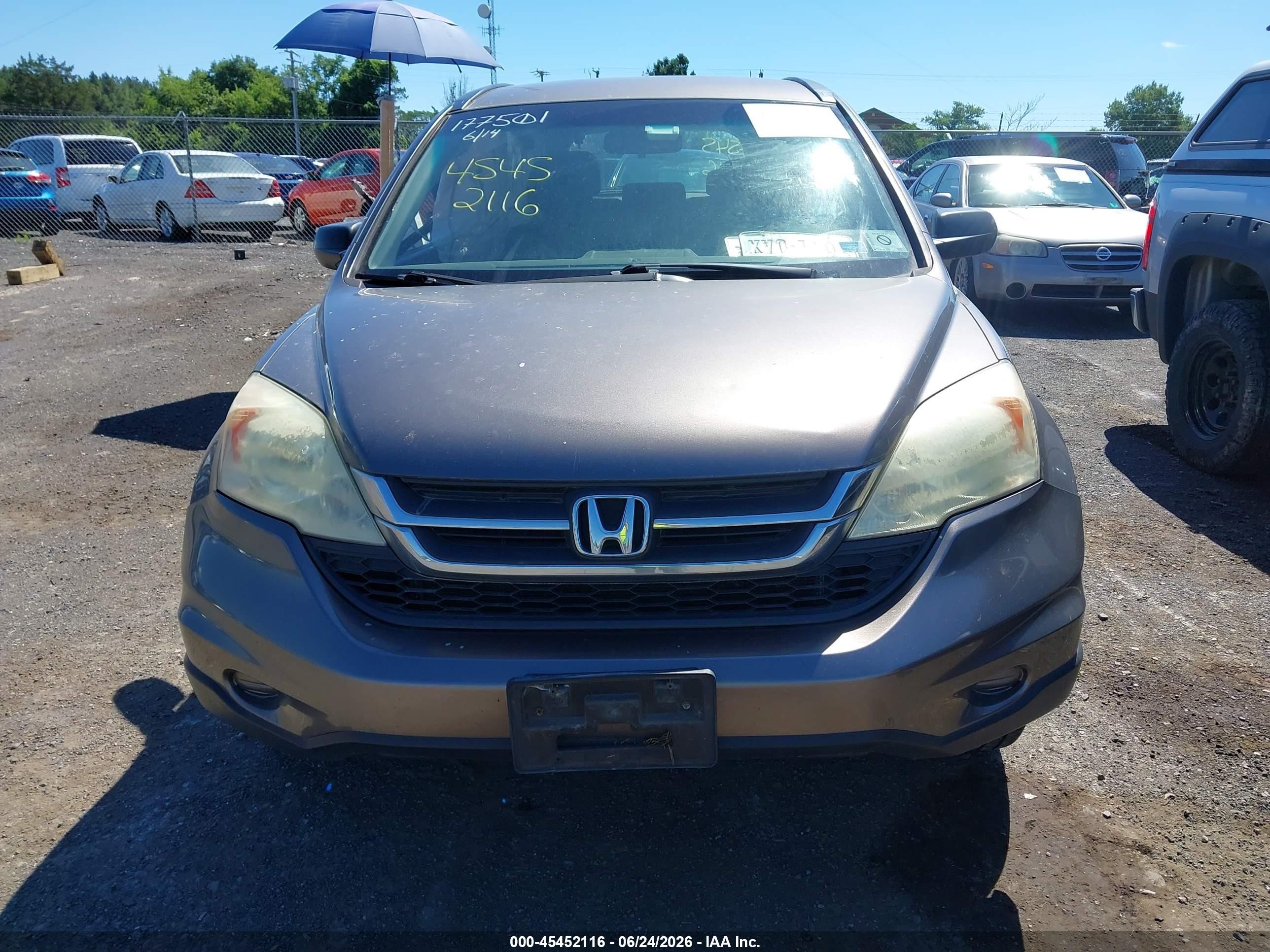 2010 Honda Cr-v Lx Gray vin: 5J6RE3H31AL043314
