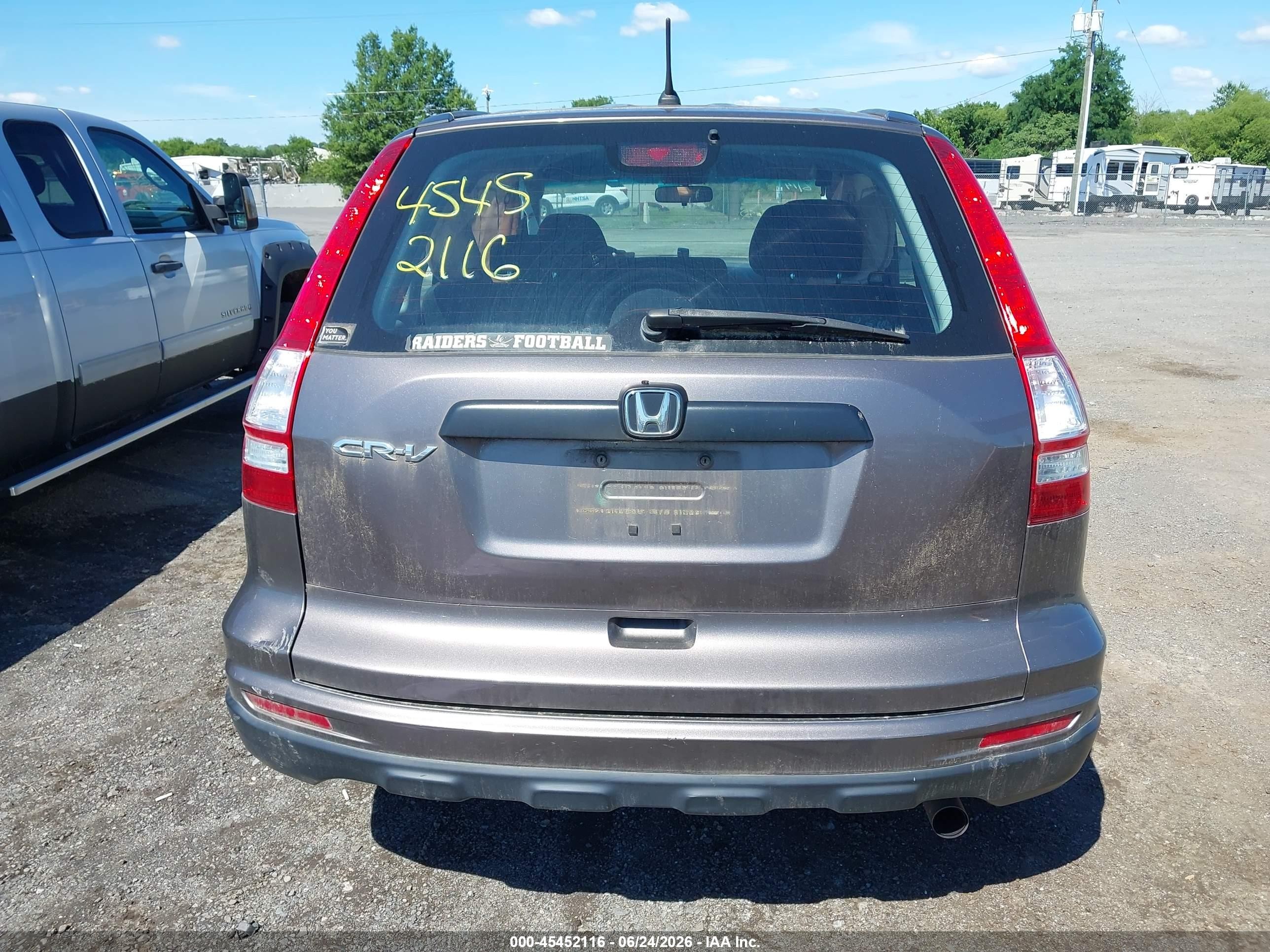 2010 Honda Cr-v Lx Gray vin: 5J6RE3H31AL043314