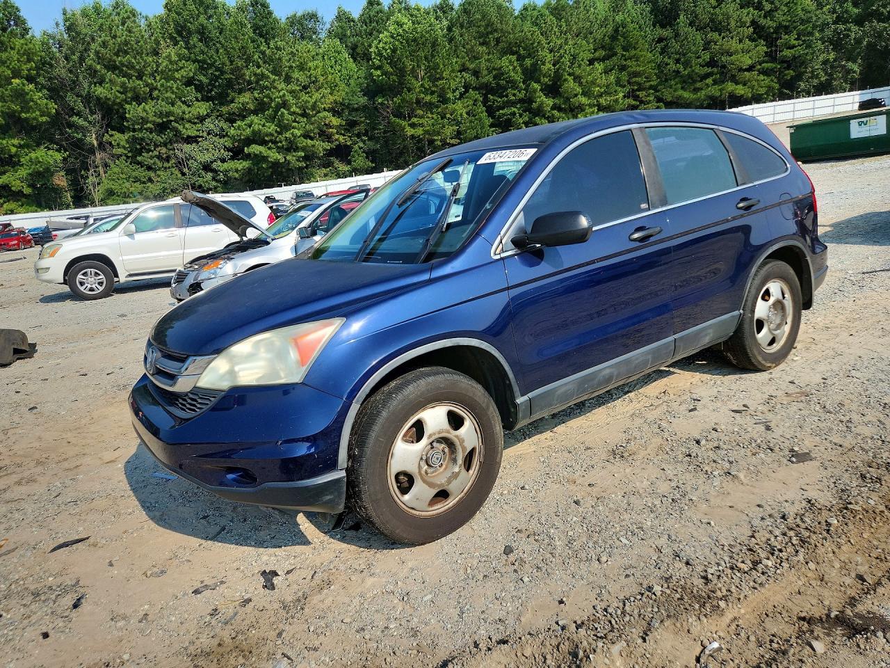 2010 Honda Cr-v Lx Blue vin: 5J6RE3H31AL048755