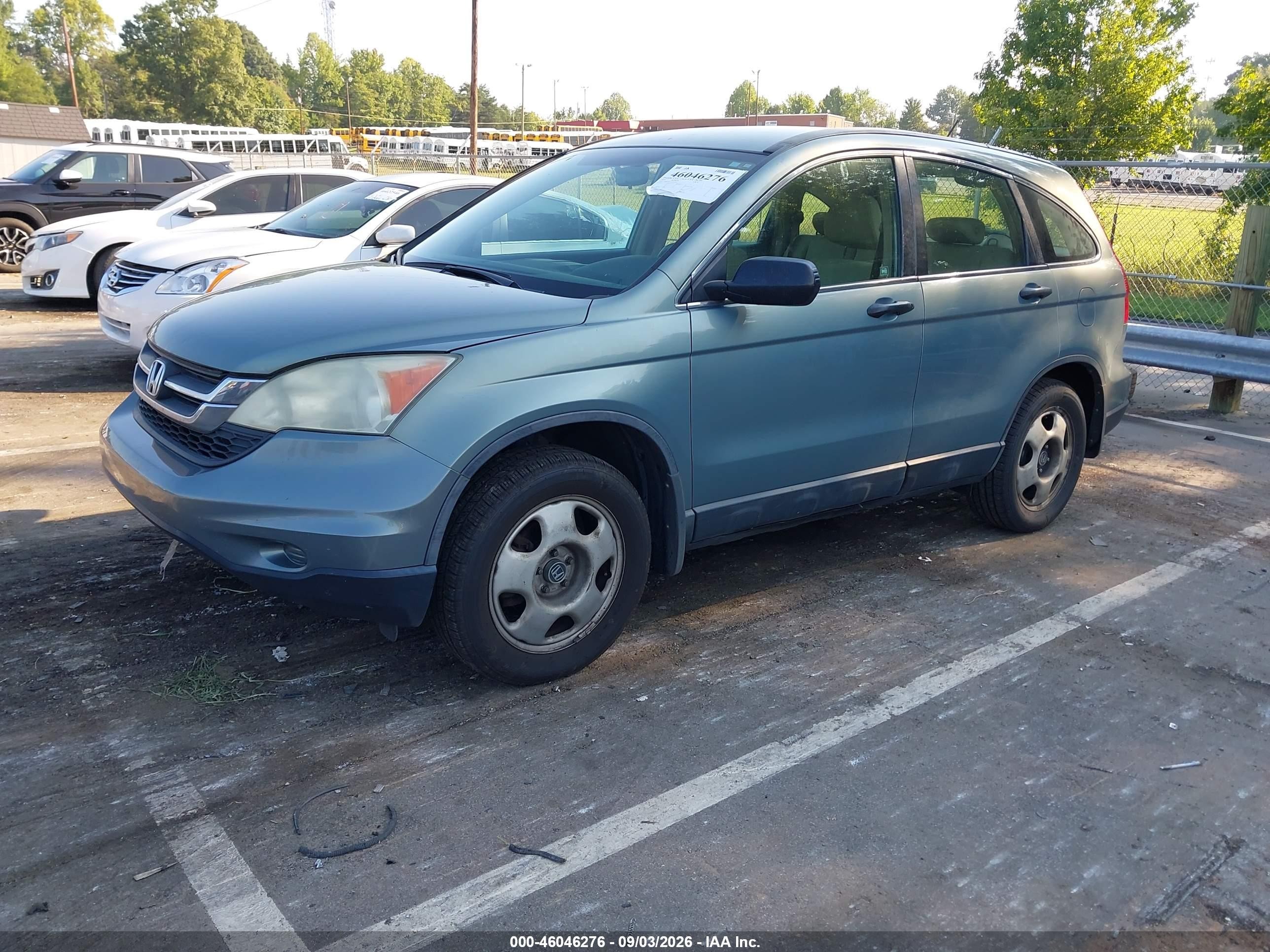 2010 Honda Cr-v Lx Light Blue vin: 5J6RE3H31AL050554