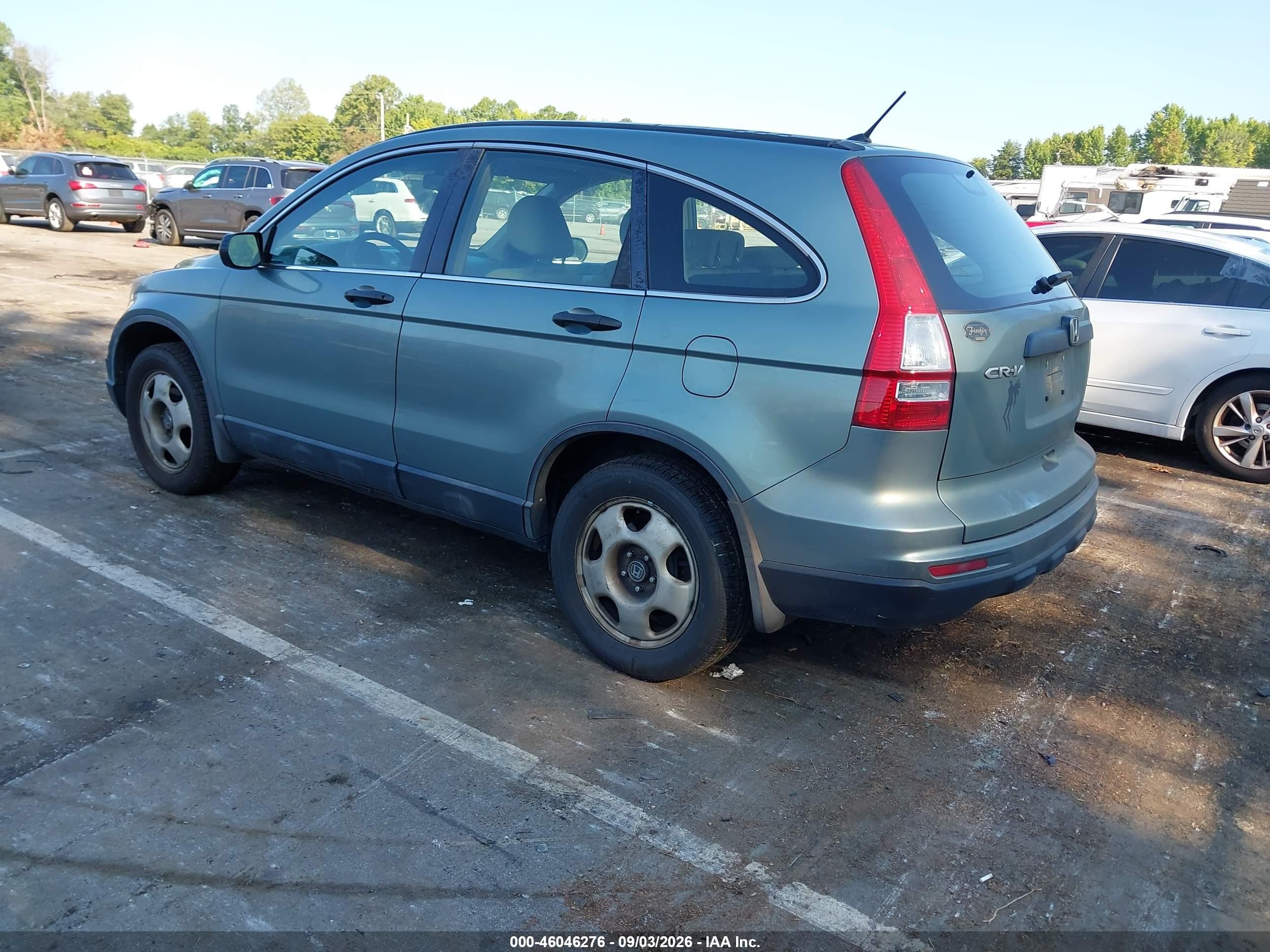 2010 Honda Cr-v Lx Light Blue vin: 5J6RE3H31AL050554