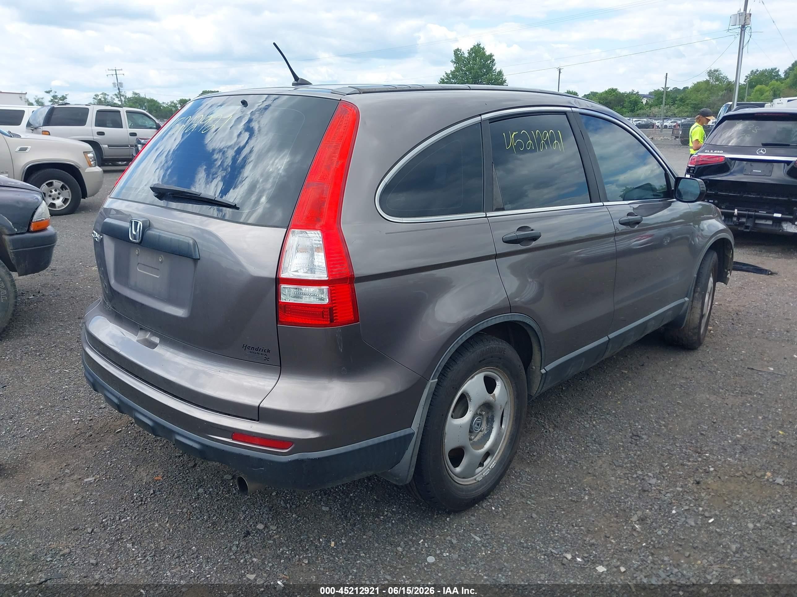 2010 Honda Cr-v Lx Gray vin: 5J6RE3H32AL043757