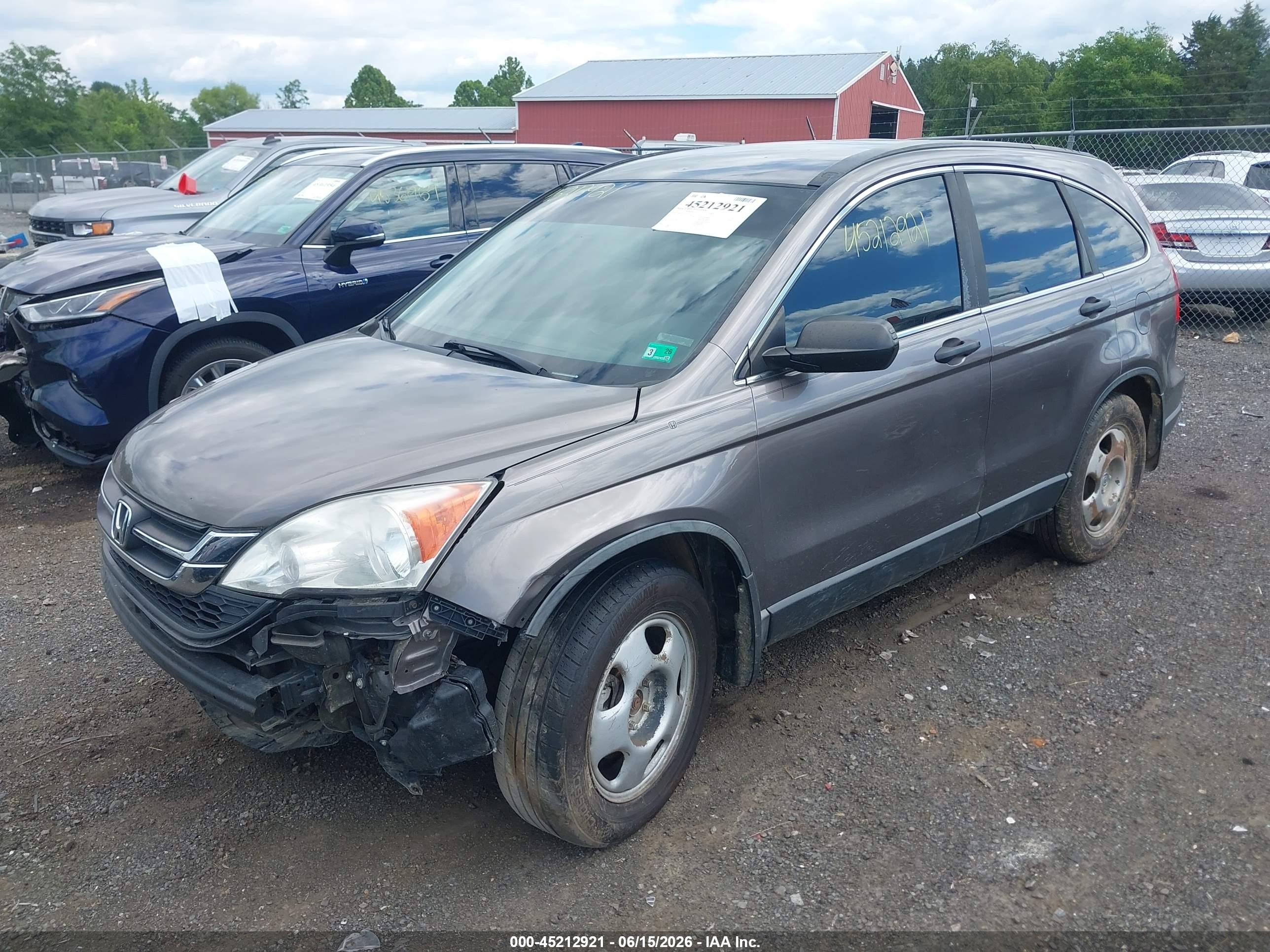 2010 Honda Cr-v Lx Gray vin: 5J6RE3H32AL043757