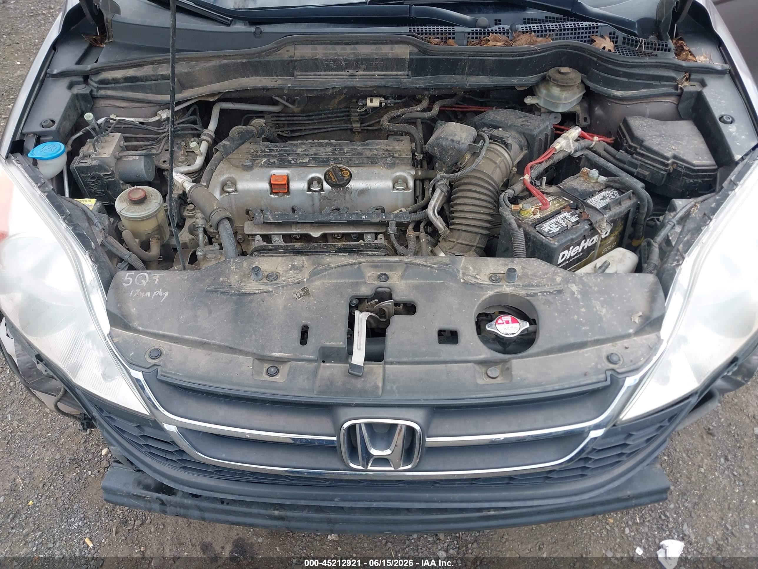 2010 Honda Cr-v Lx Gray vin: 5J6RE3H32AL043757