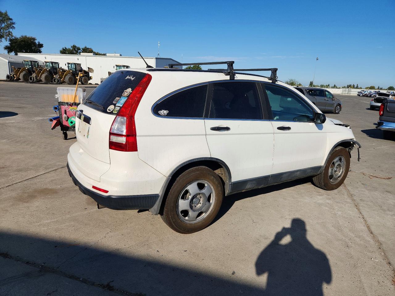 2010 Honda Cr-v Lx White vin: 5J6RE3H32AL049056
