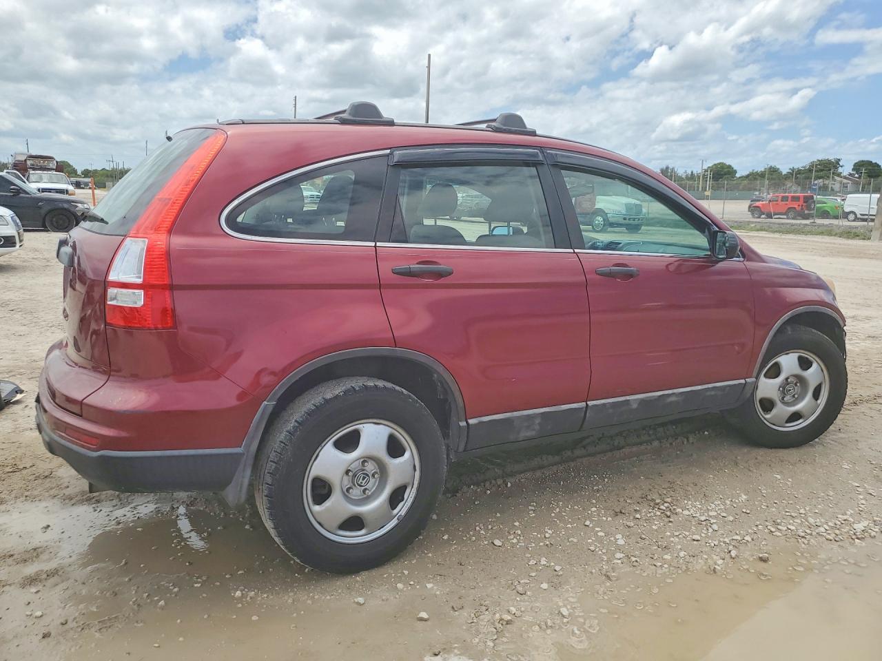 2011 Honda Cr-v Lx Burgundy vin: 5J6RE3H32BL027477
