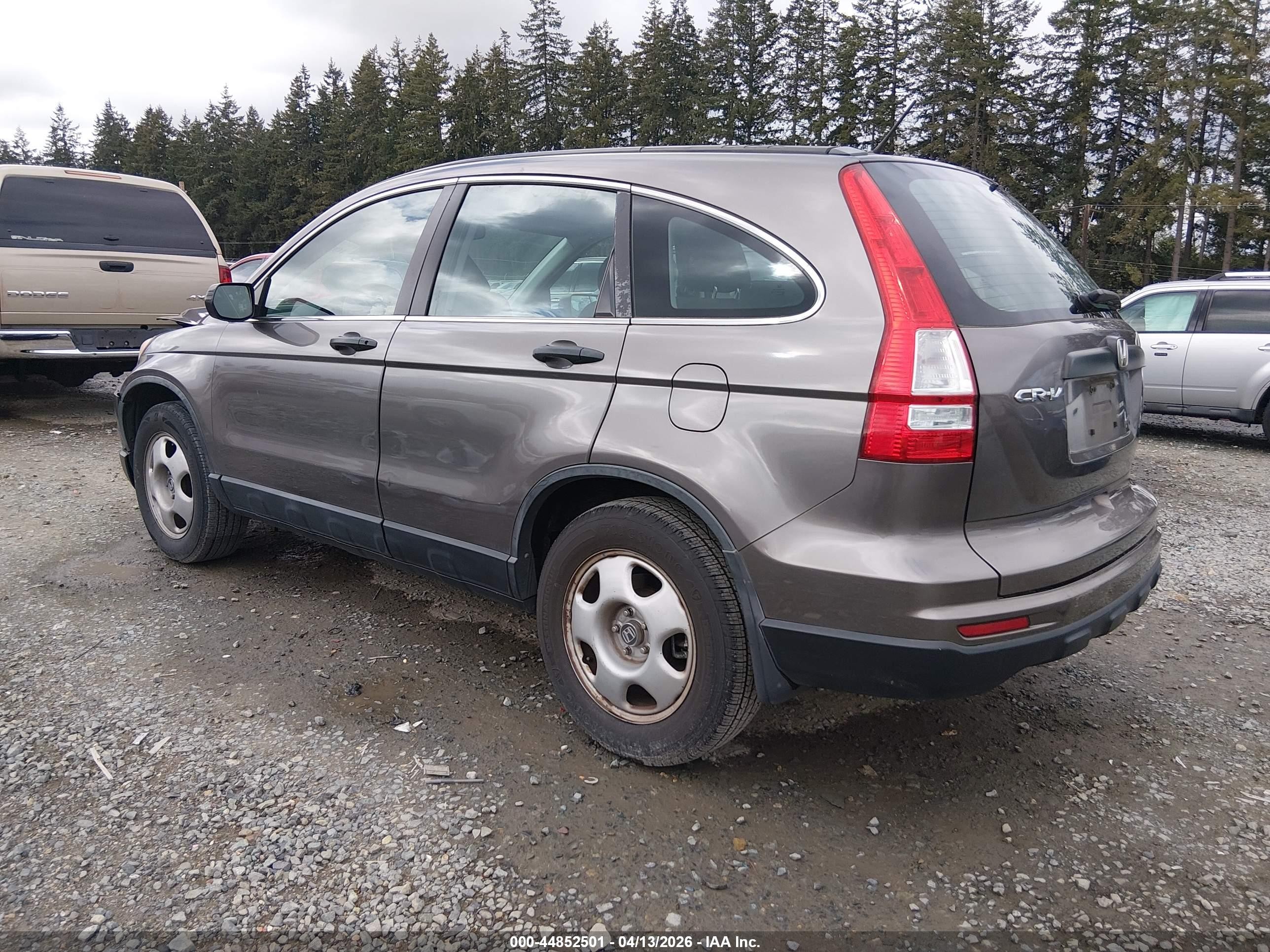 2010 Honda Cr-v Lx Gray vin: 5J6RE3H33AL015322