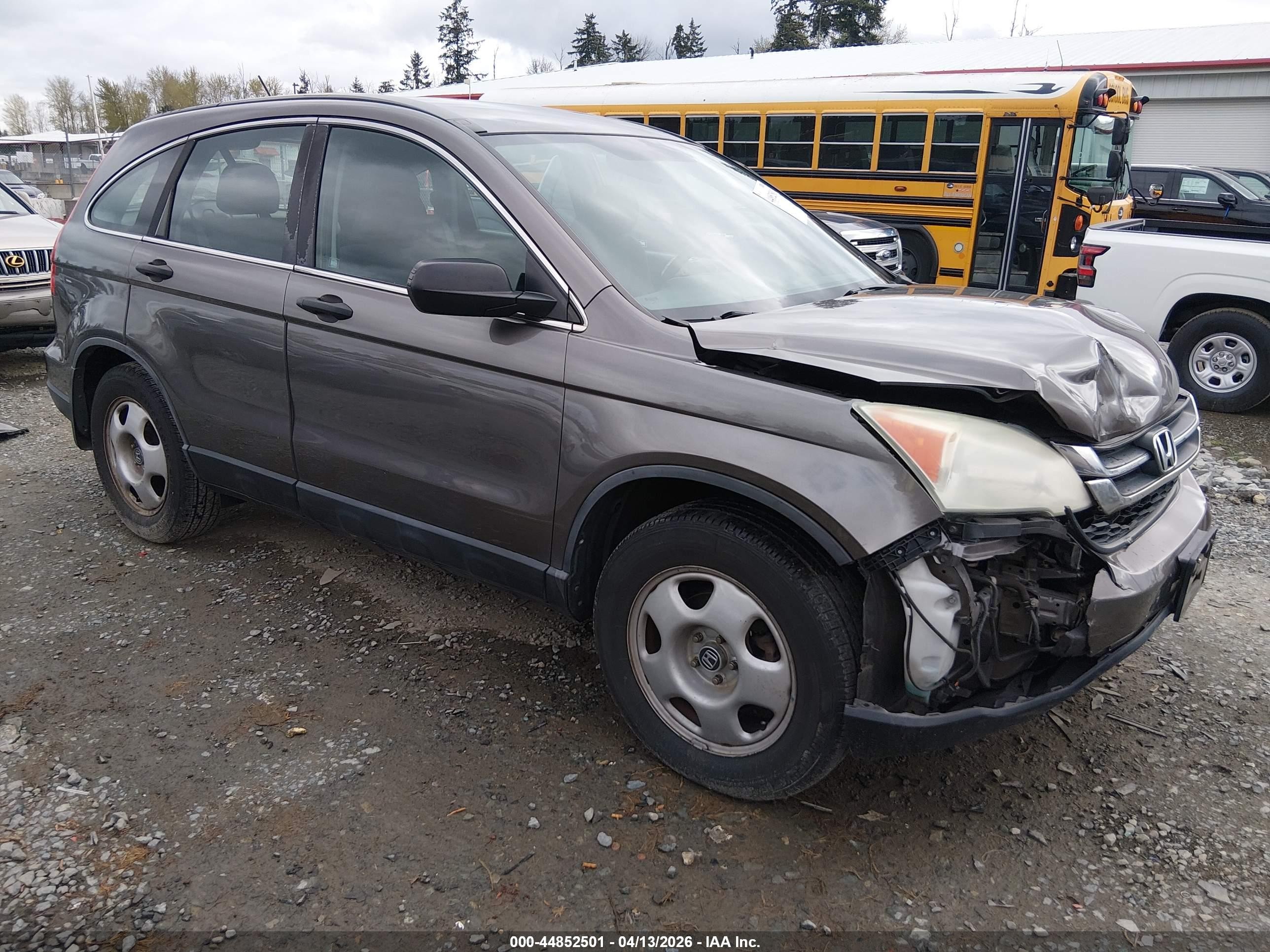 2010 Honda Cr-v Lx Gray vin: 5J6RE3H33AL015322