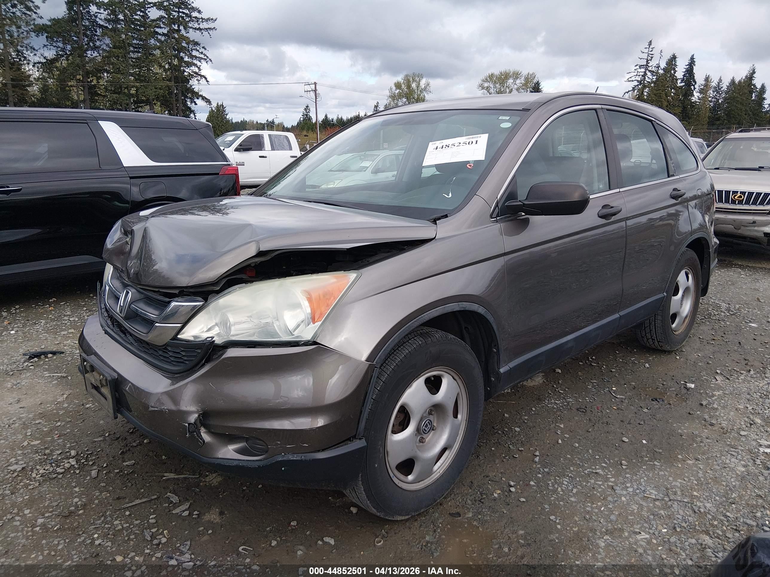 2010 Honda Cr-v Lx Gray vin: 5J6RE3H33AL015322