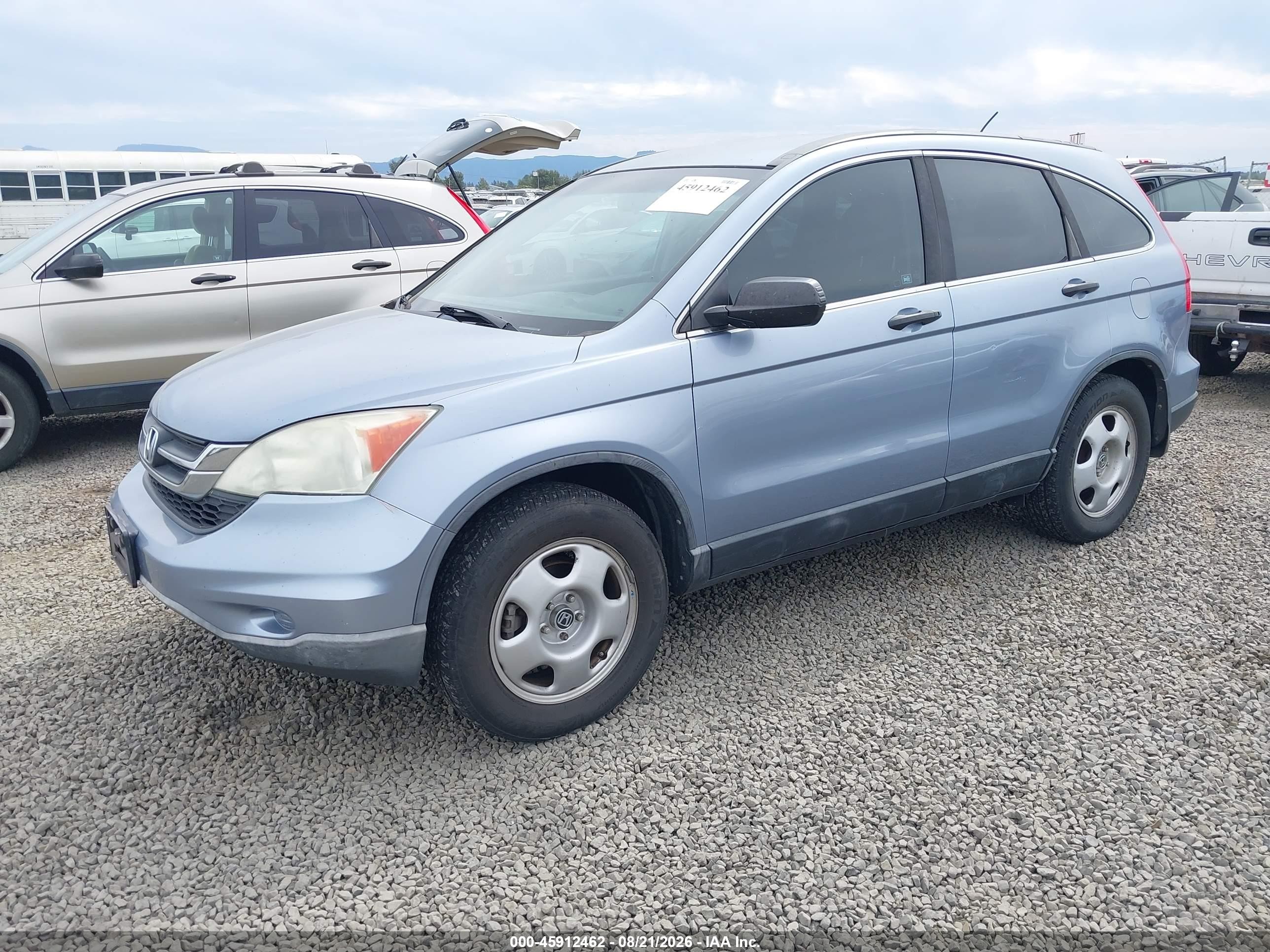 2010 Honda Cr-v Lx Light Blue vin: 5J6RE3H33AL043864