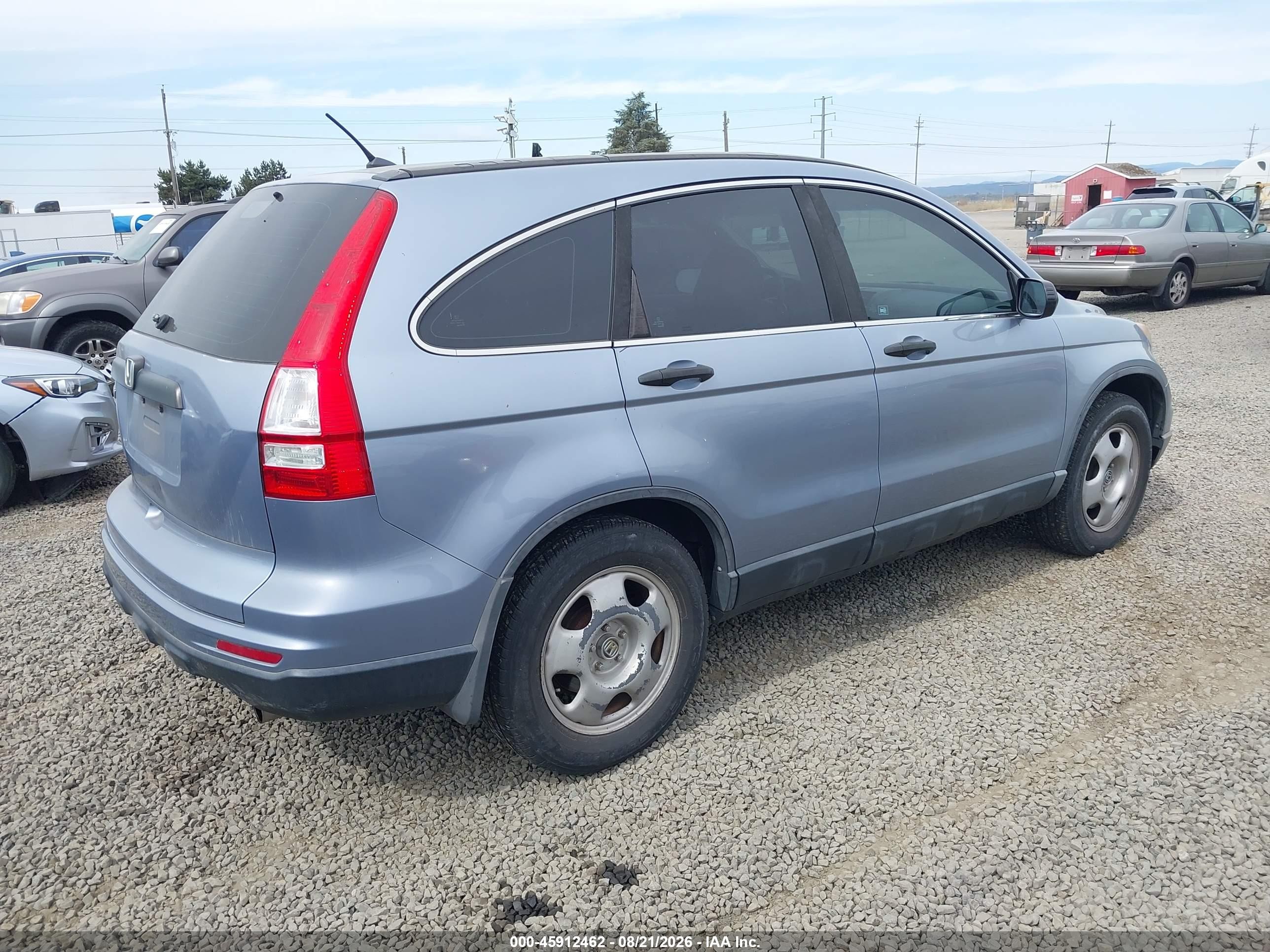 2010 Honda Cr-v Lx Light Blue vin: 5J6RE3H33AL043864