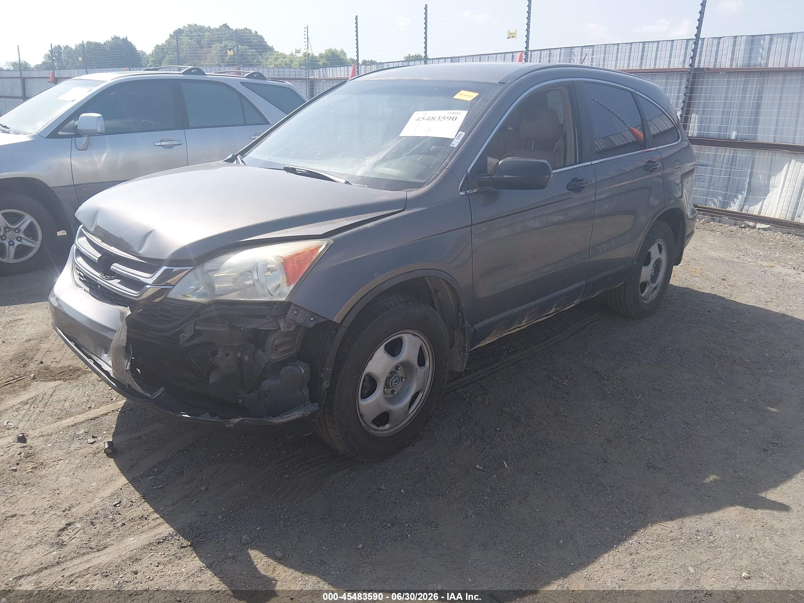 2010 Honda Cr-v Lx Gray vin: 5J6RE3H34AL012798