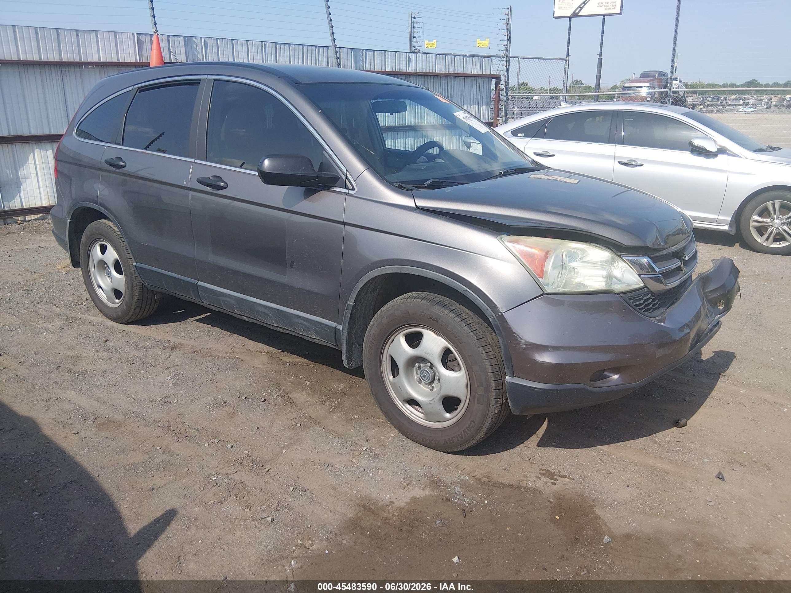 2010 Honda Cr-v Lx Gray vin: 5J6RE3H34AL012798
