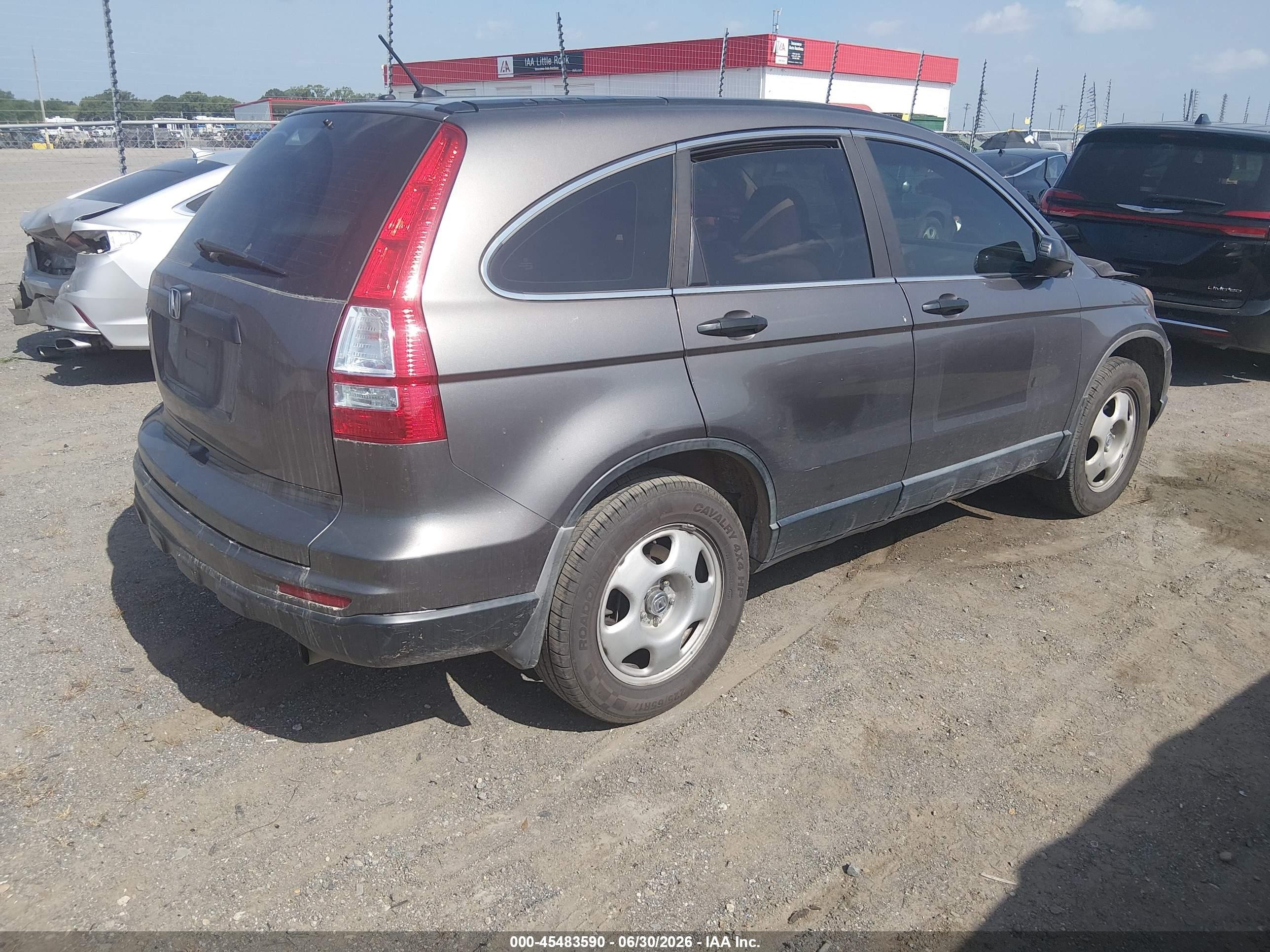 2010 Honda Cr-v Lx Gray vin: 5J6RE3H34AL012798