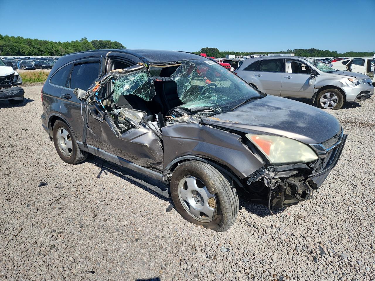 2010 Honda Cr-v Lx Gray vin: 5J6RE3H35AL010123