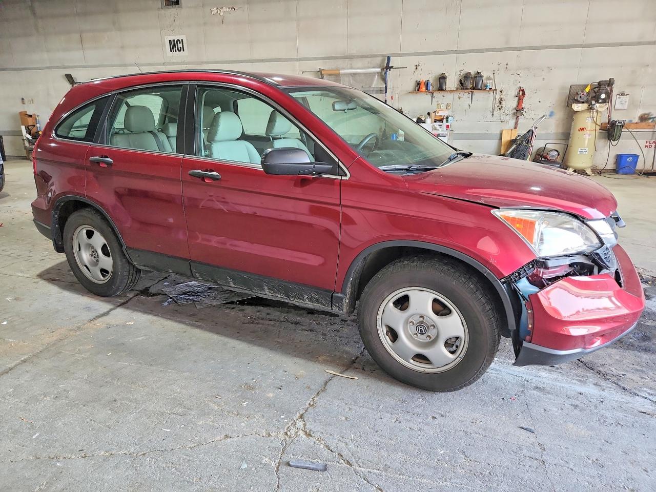2010 Honda Cr-v Lx Burgundy vin: 5J6RE3H35AL020229