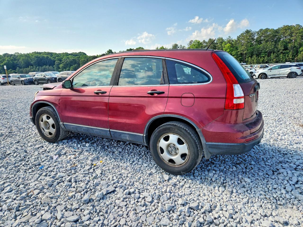 2010 Honda Cr-v Lx Red vin: 5J6RE3H35AL024443