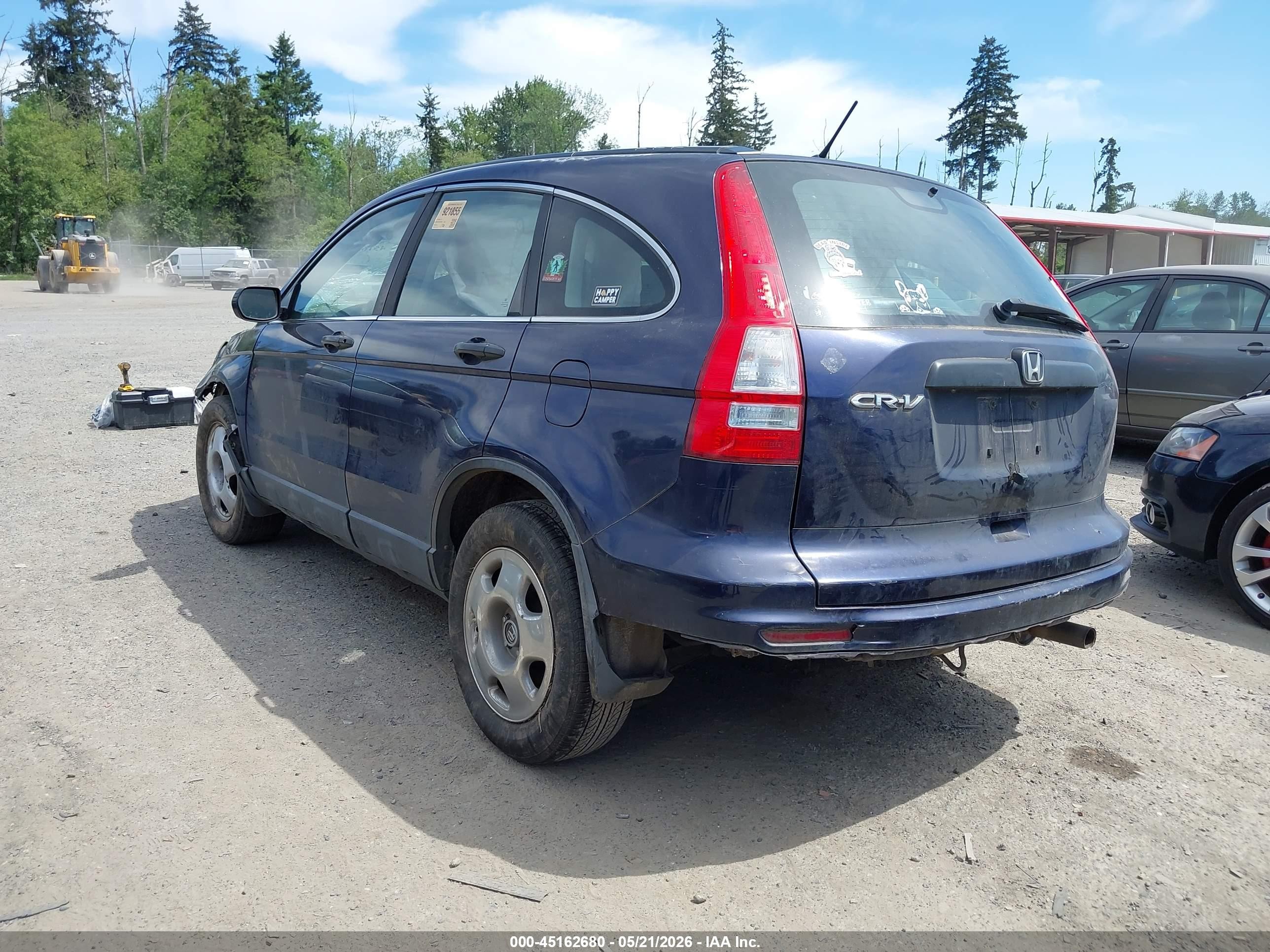 2011 Honda Cr-v Lx Blue vin: 5J6RE3H35BL020670