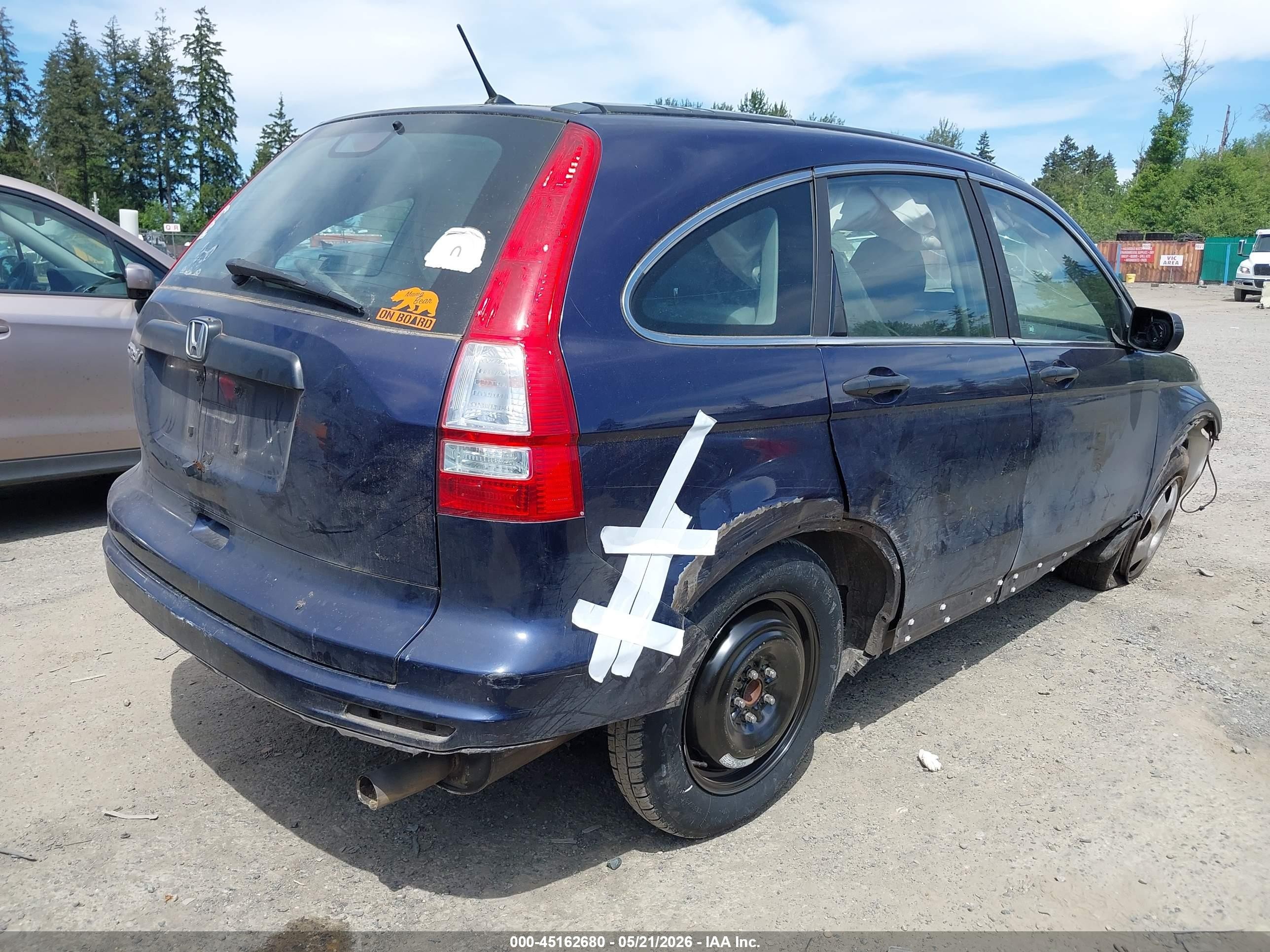 2011 Honda Cr-v Lx Blue vin: 5J6RE3H35BL020670