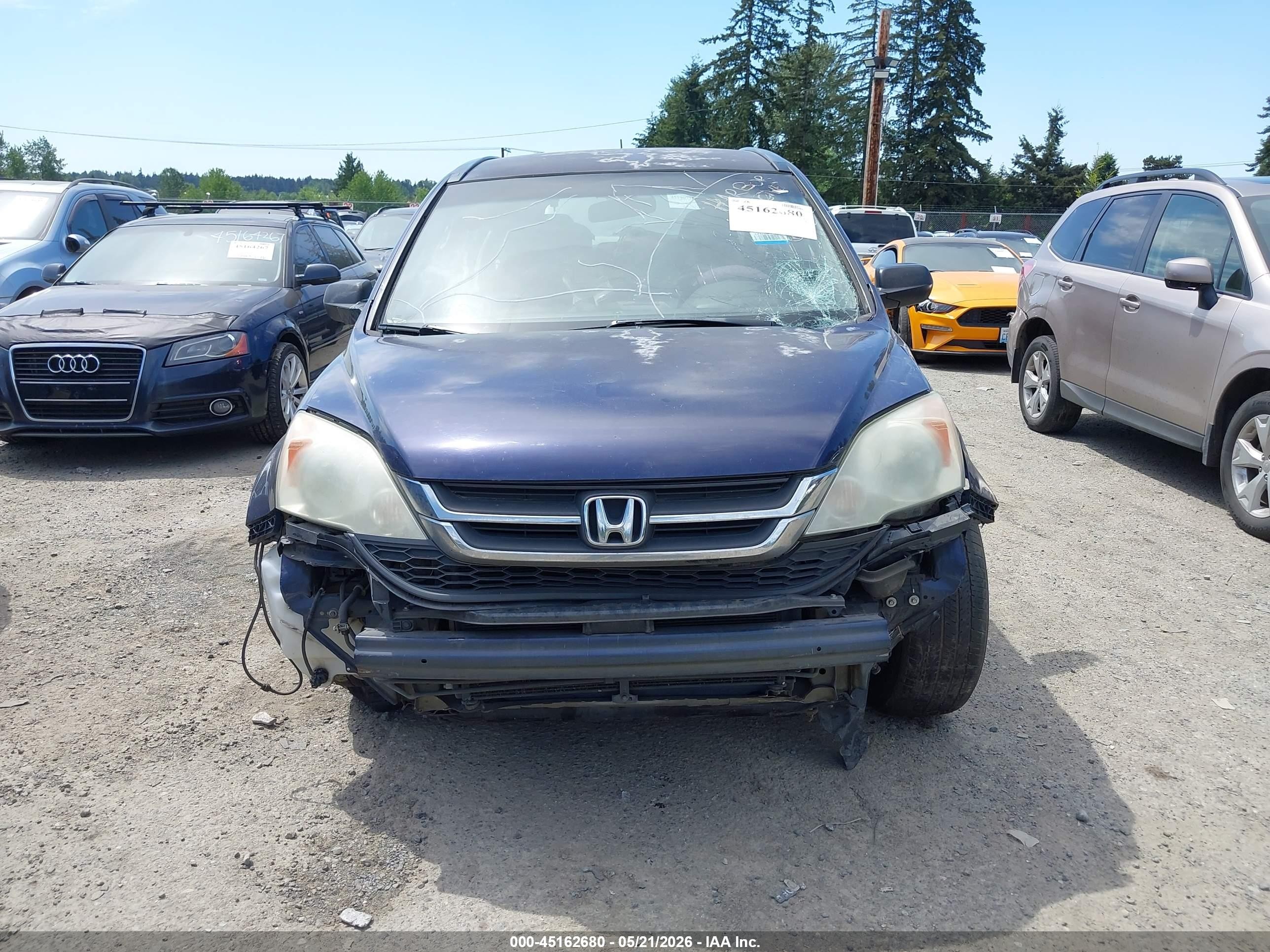 2011 Honda Cr-v Lx Blue vin: 5J6RE3H35BL020670