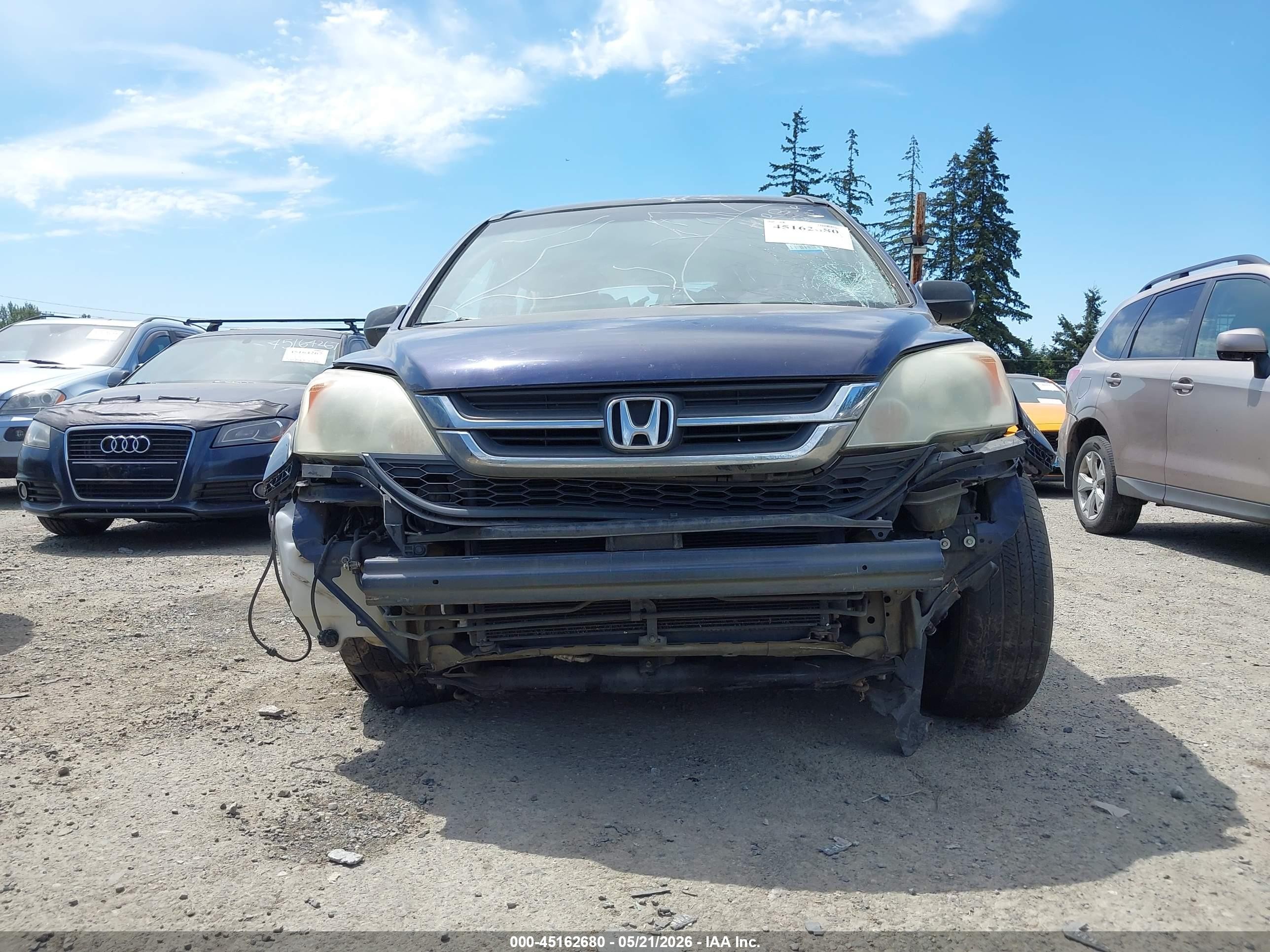 2011 Honda Cr-v Lx Blue vin: 5J6RE3H35BL020670