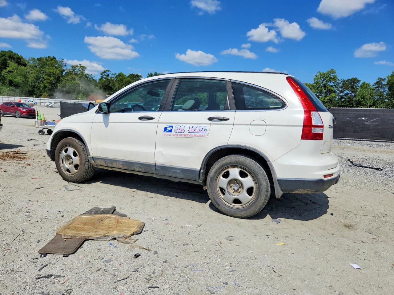 2010 Honda Cr-v Lx White vin: 5J6RE3H36AL002158