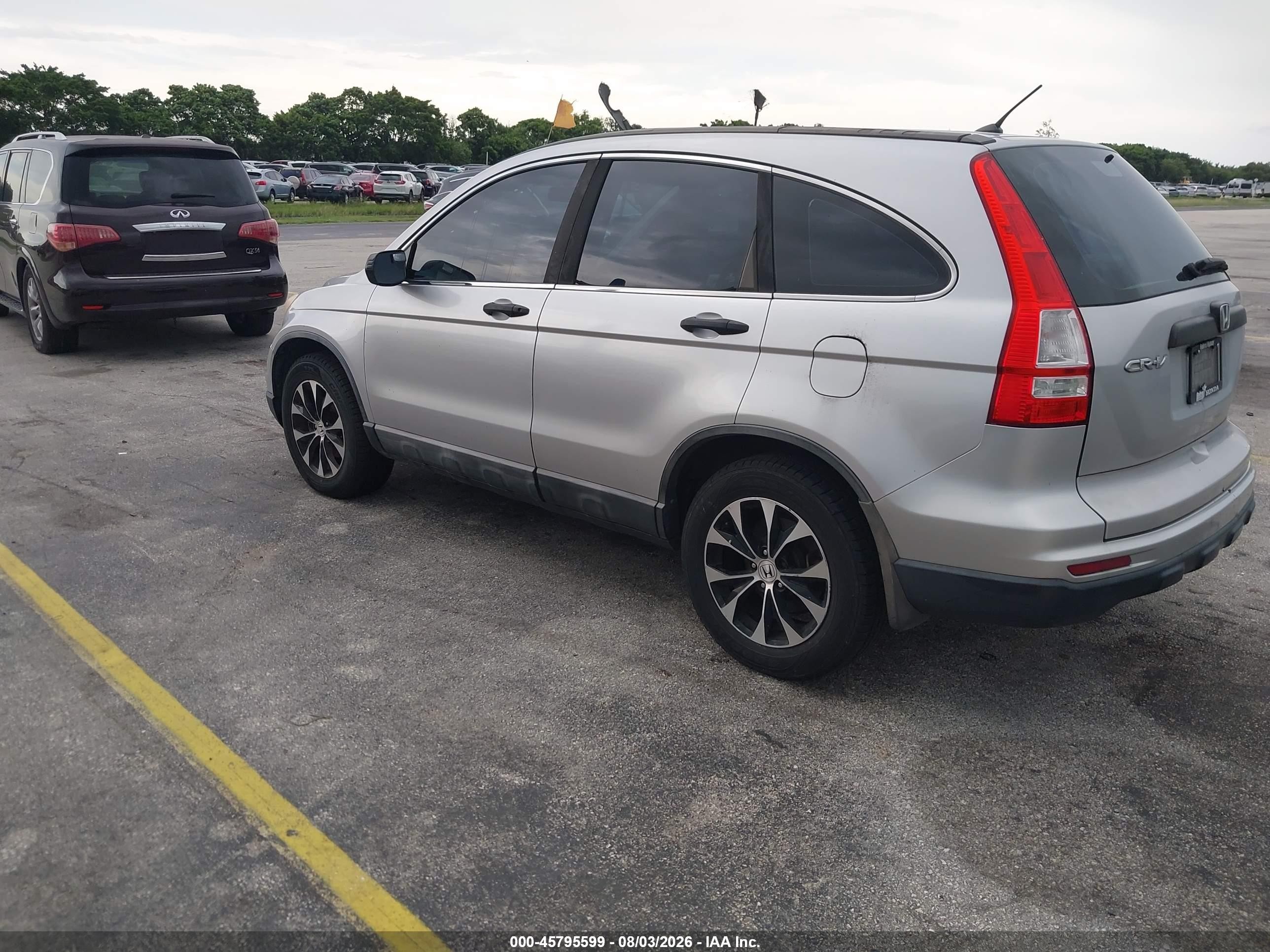 2010 Honda Cr-v Lx Silver vin: 5J6RE3H36AL006999