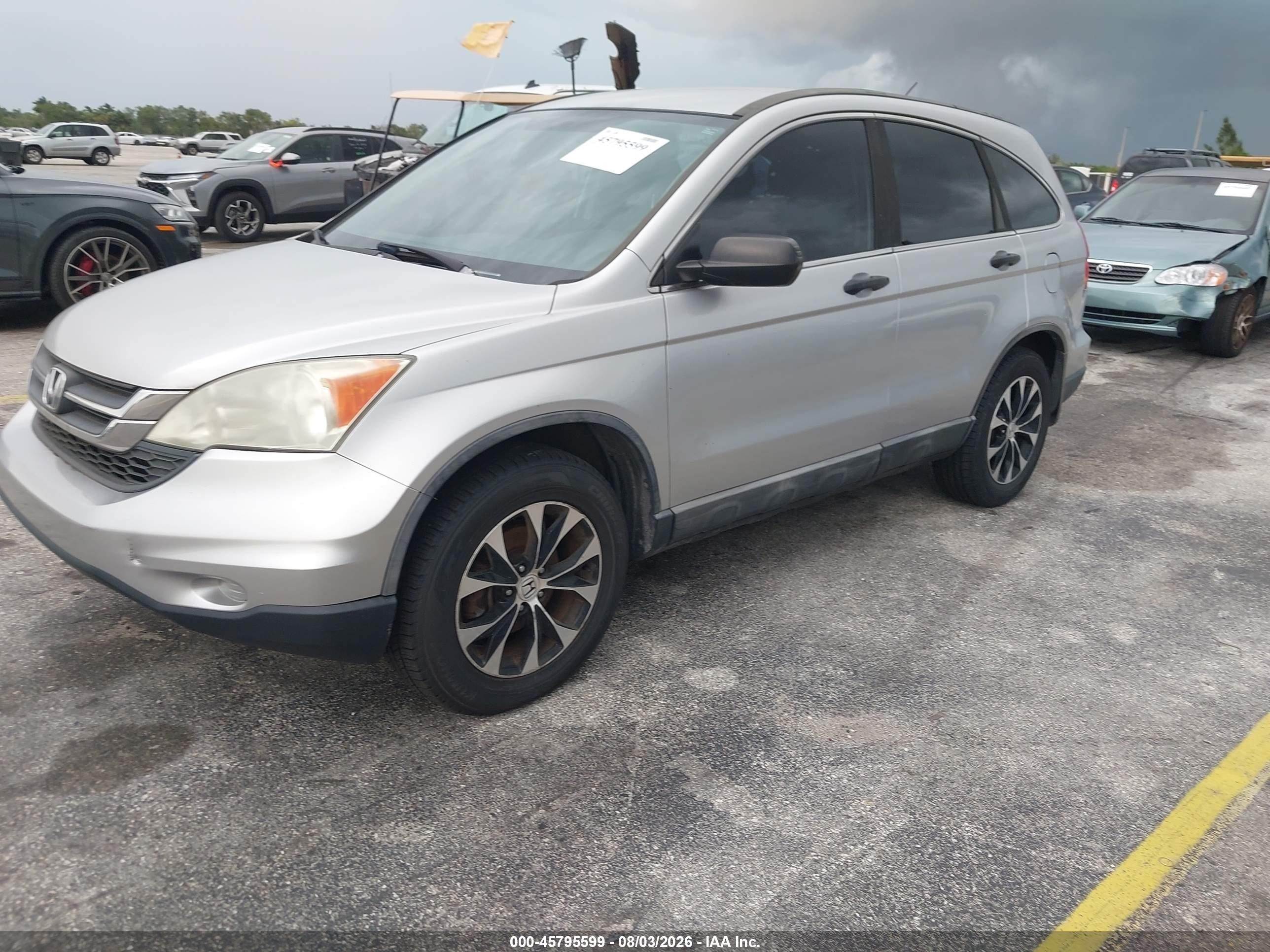 2010 Honda Cr-v Lx Silver vin: 5J6RE3H36AL006999