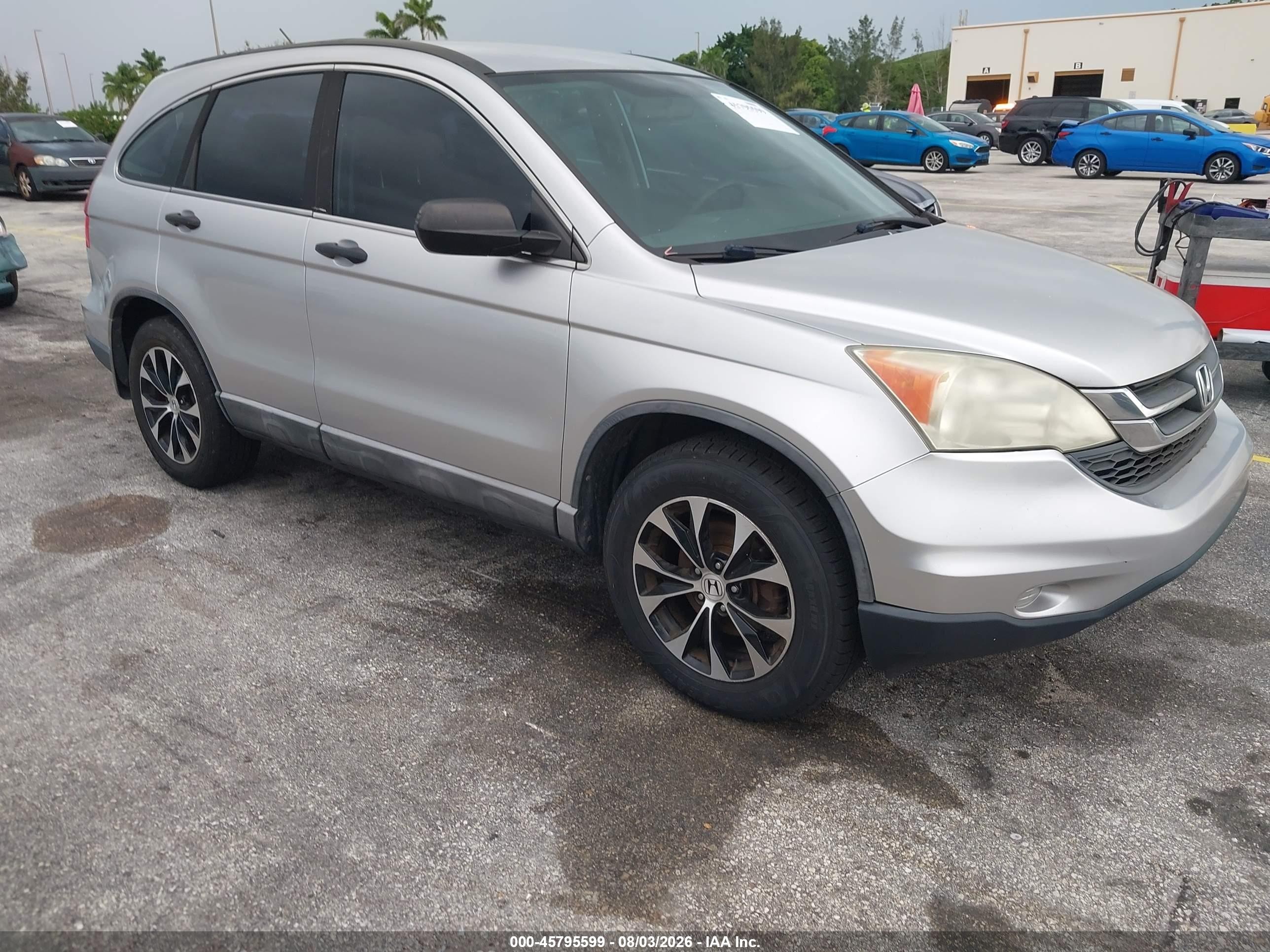 2010 Honda Cr-v Lx Silver vin: 5J6RE3H36AL006999
