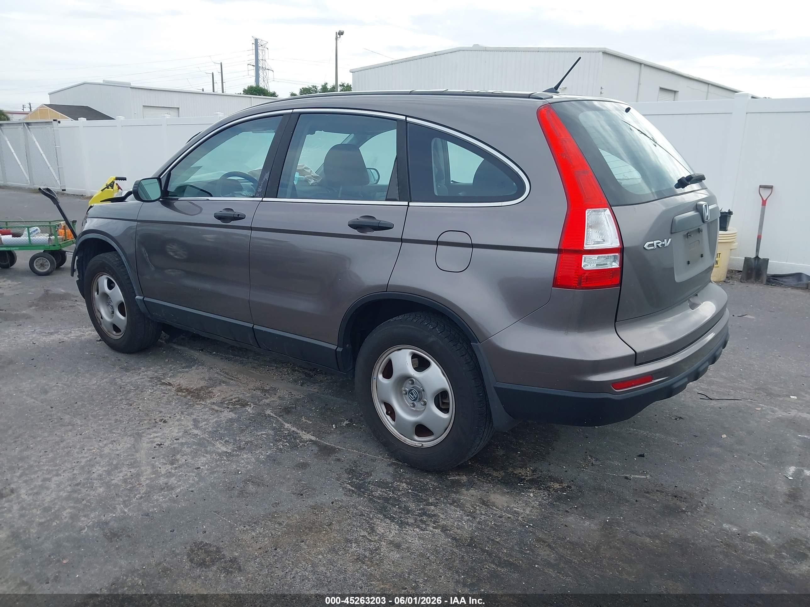 2010 Honda Cr-v Lx Gray vin: 5J6RE3H36AL017632