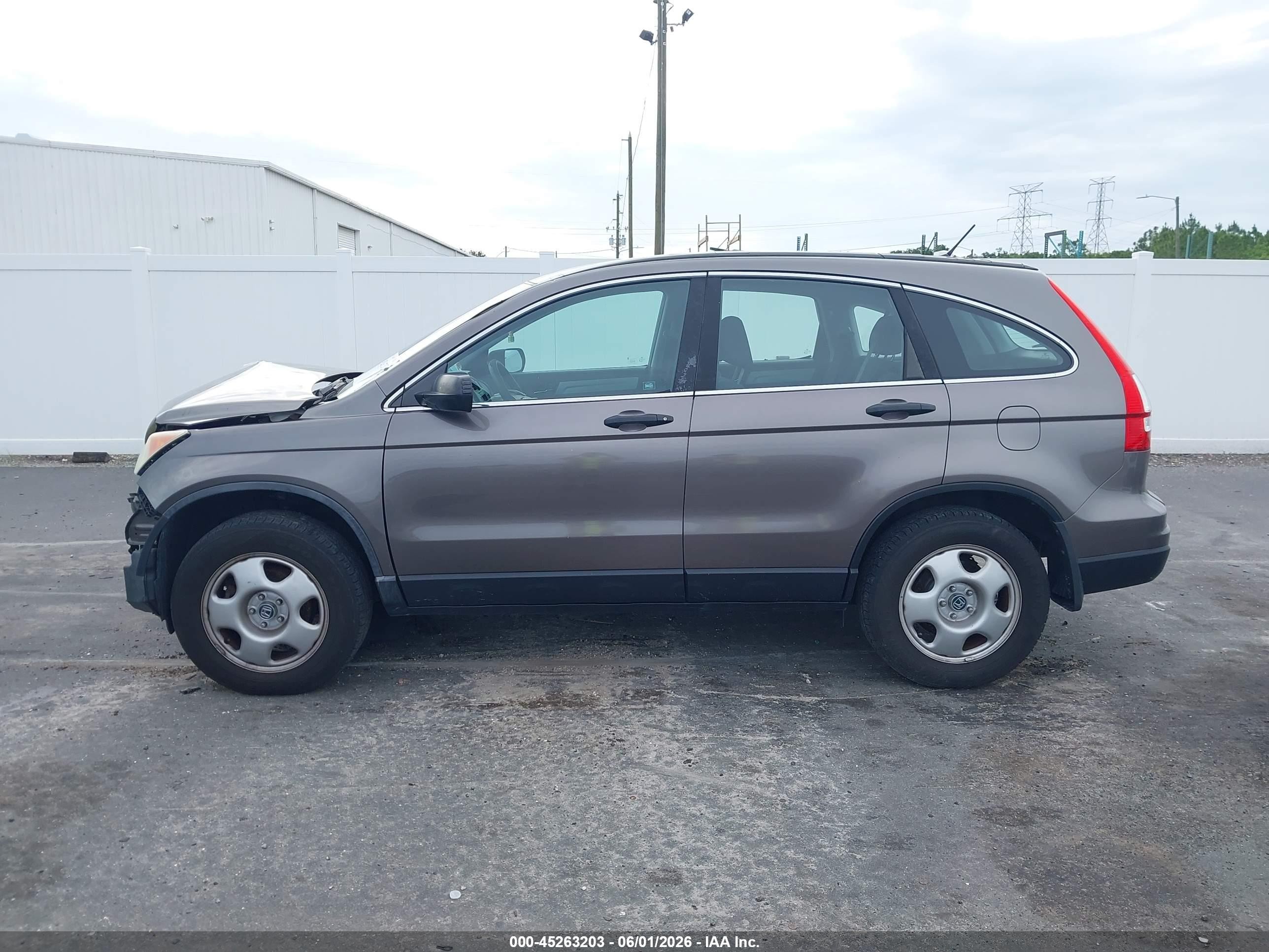 2010 Honda Cr-v Lx Gray vin: 5J6RE3H36AL017632