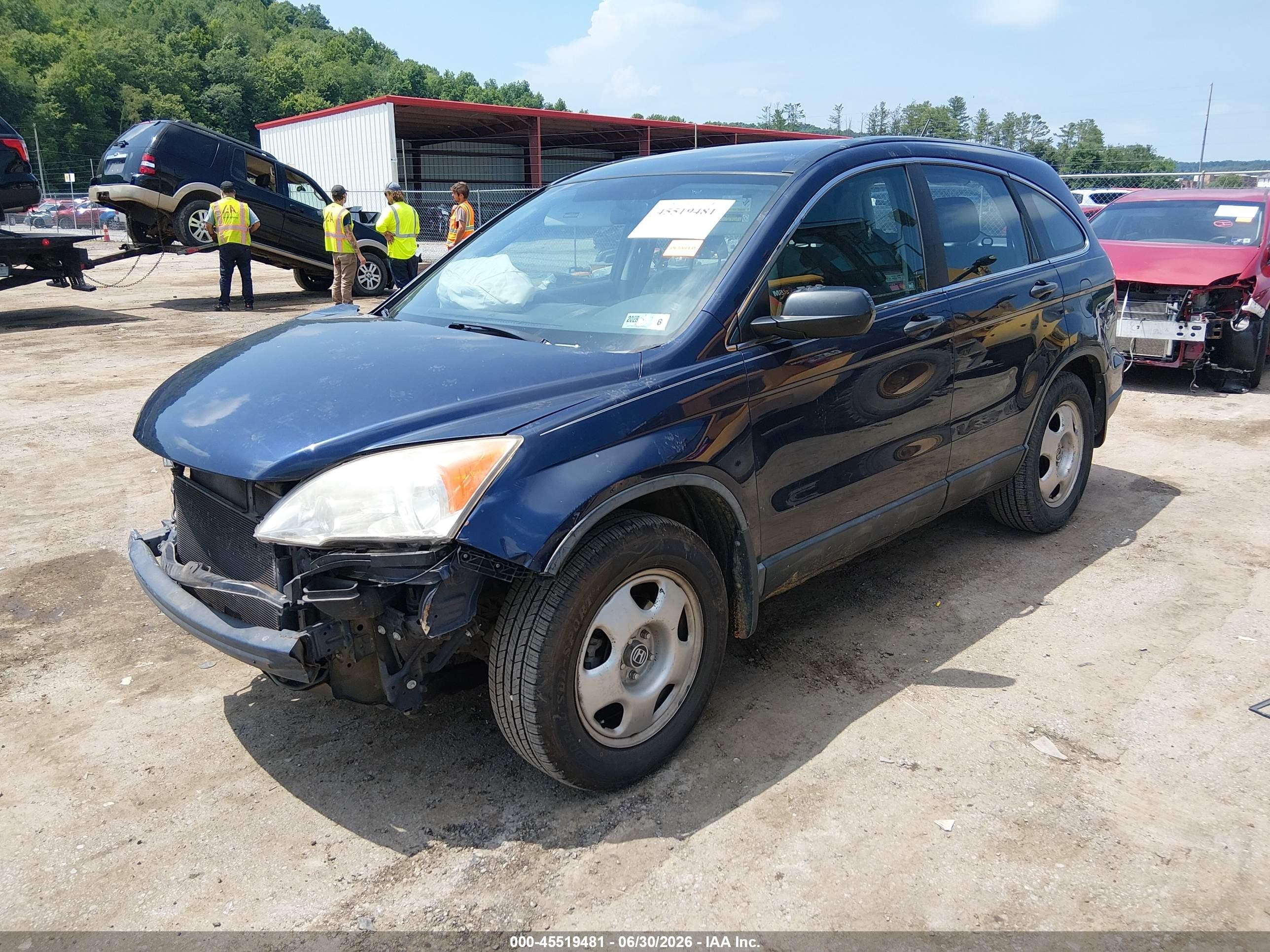 2010 Honda Cr-v Lx Blue vin: 5J6RE3H36AL024354