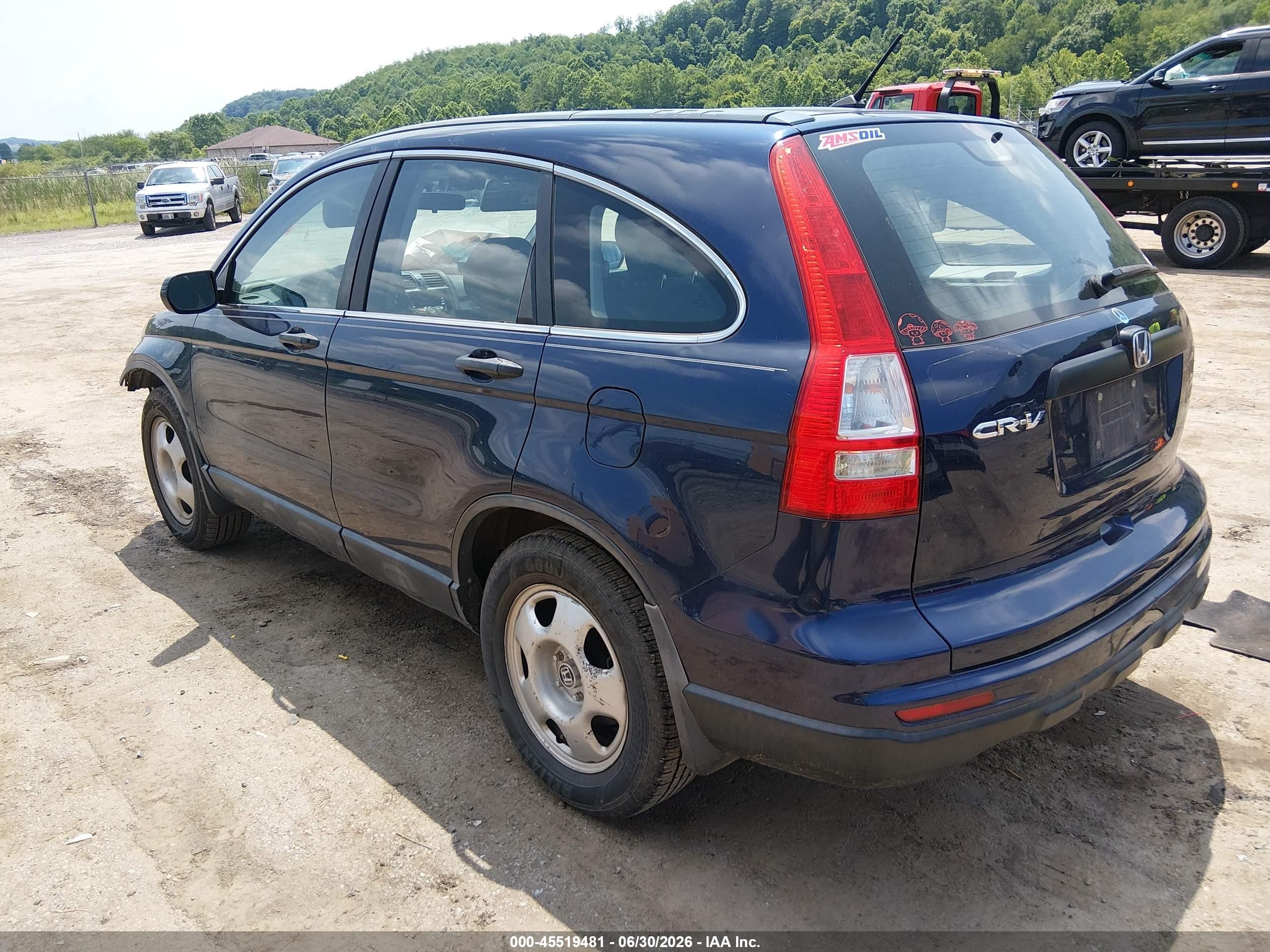2010 Honda Cr-v Lx Blue vin: 5J6RE3H36AL024354